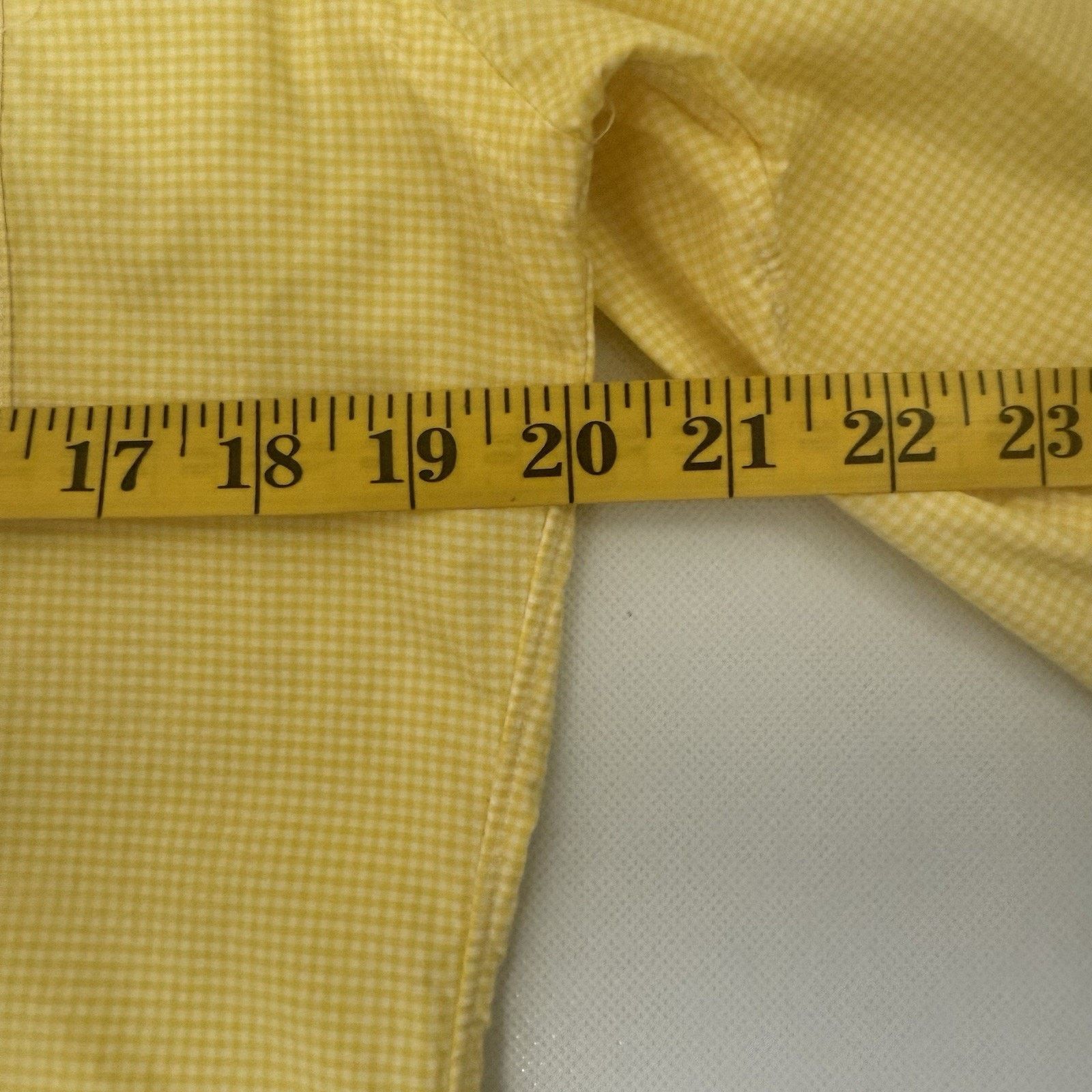 J.Crew J Crew Shirt Yellow 2 Ply 100% Cotton Buttton Down Gingham Size US S / EU 44-46 / 1 - 5 Thumbnail