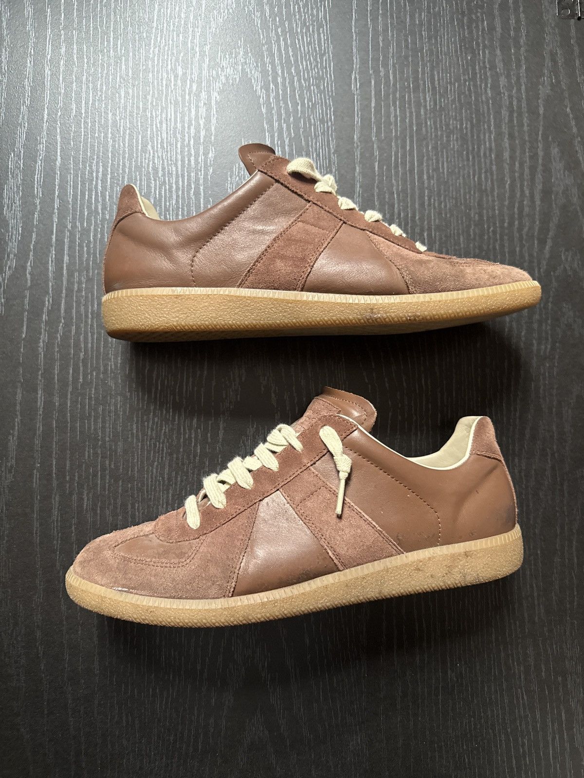 Maison Margiela GAT Brown Replica Suede Leather Size US 10 / EU 43 - 1 Thumbnail