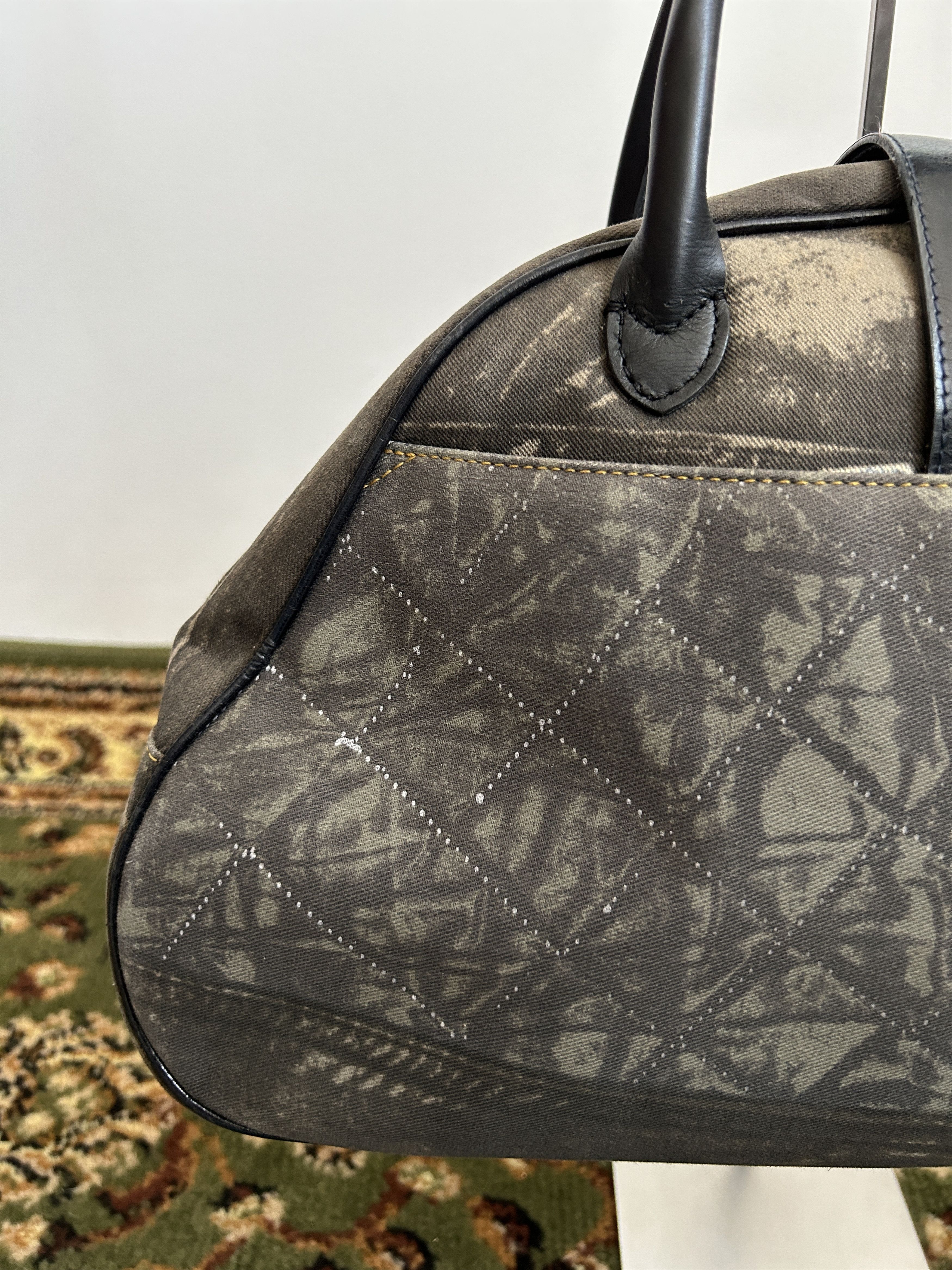 Dior y2k Dior by John Galliano double saddle denim bowling bag Size ONE SIZE - 11 Thumbnail