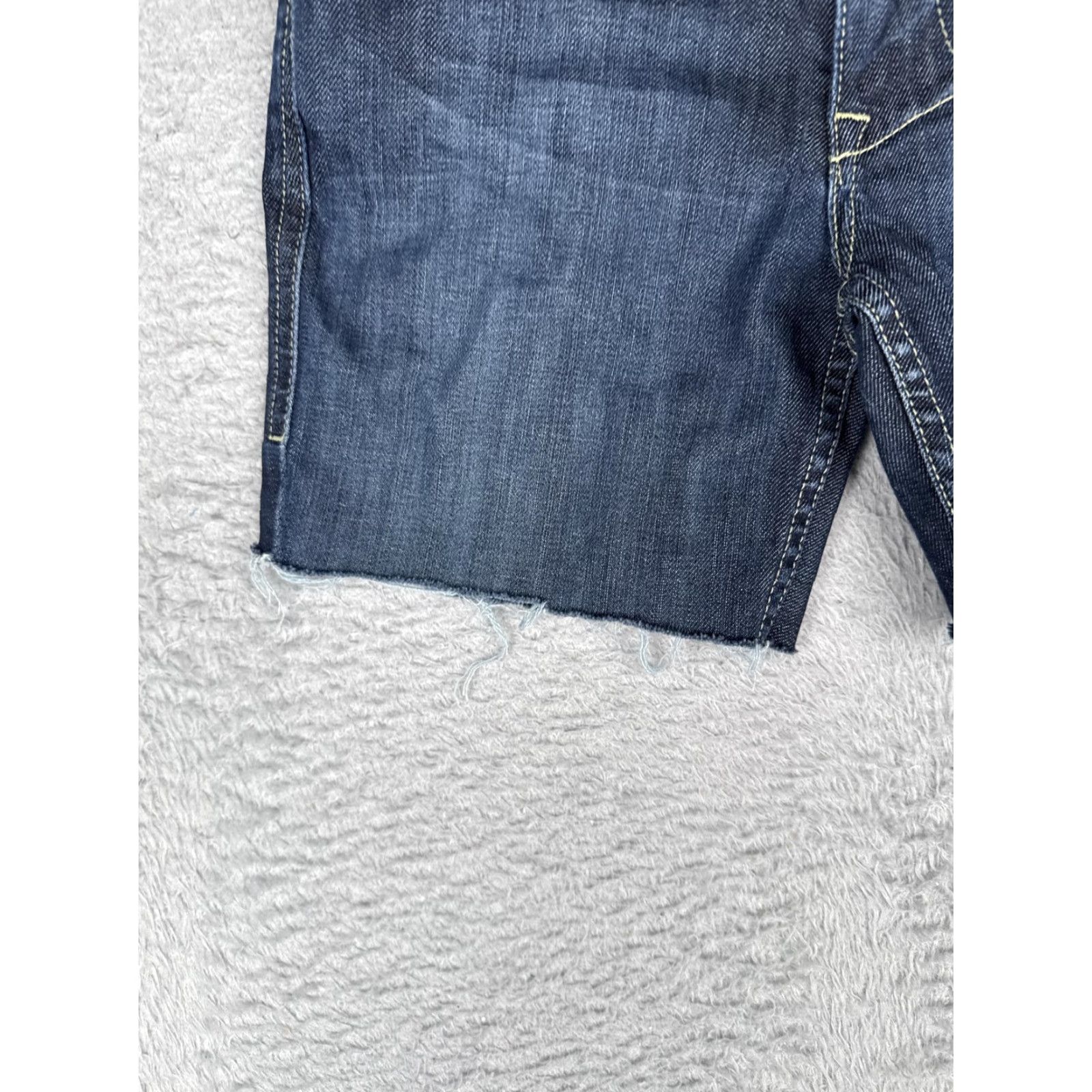 Denime William Rast Denim Shorts Womens 26 Blue Cut-Off Raw Hem Stretch Mid Rise Casual Size 26" / US 2 / IT 38 - 3 Thumbnail