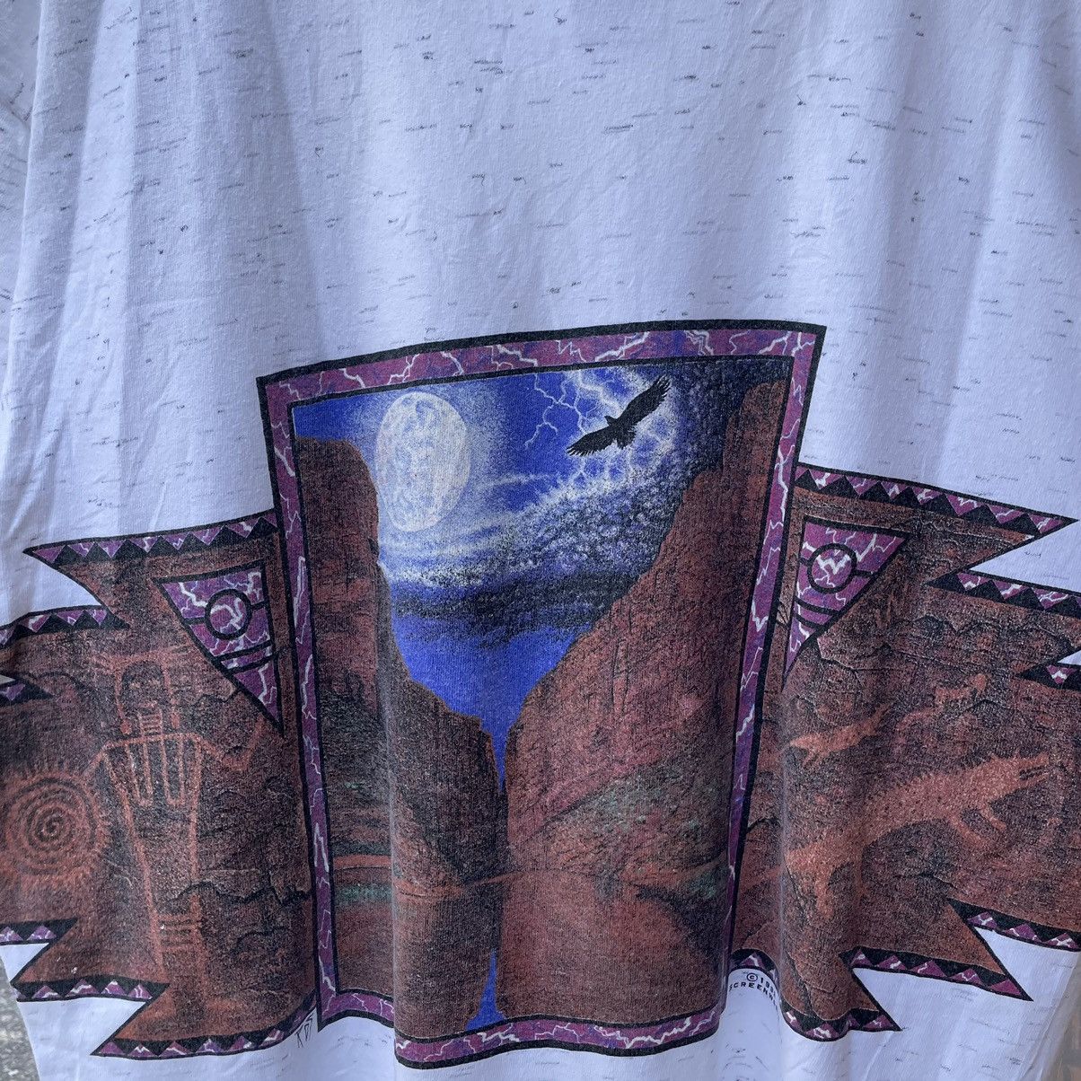 Vintage 🔥Vintage 1993 Grand Canyon Screenworks Mirror Print Tee Size US L / EU 52-54 / 3 - 3 Thumbnail
