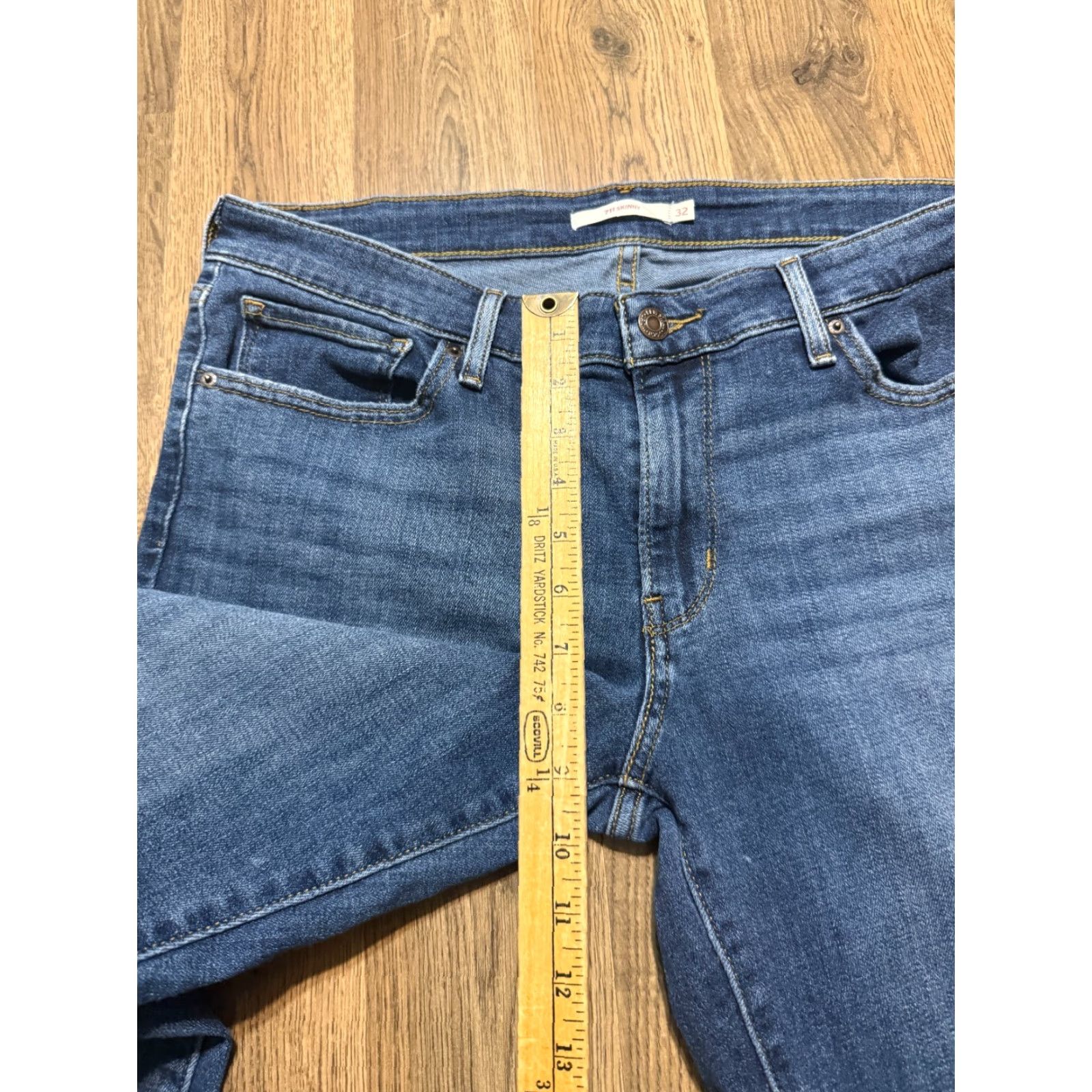 Levi's Levi's Jeans Women's 32 Blue Denim 711 Skinny Pockets Mid Rise Size 24" / US 00 / IT 34 - 7 Thumbnail