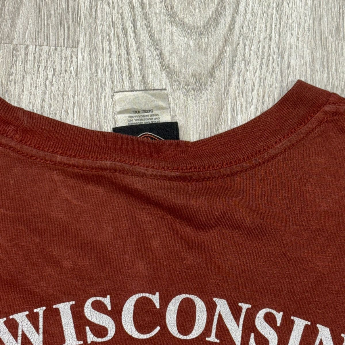 Harley Davidson Mens Harley Davidson Graphic T Shirt Red Wisconsin Size US XXL / EU 58 / 5 - 7 Thumbnail
