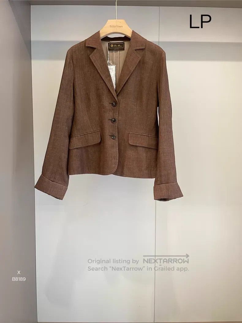 Loro Piana Loro Piana Brown Linen Blazer Size M / US 6-8 / IT 42-44 - 1 Thumbnail