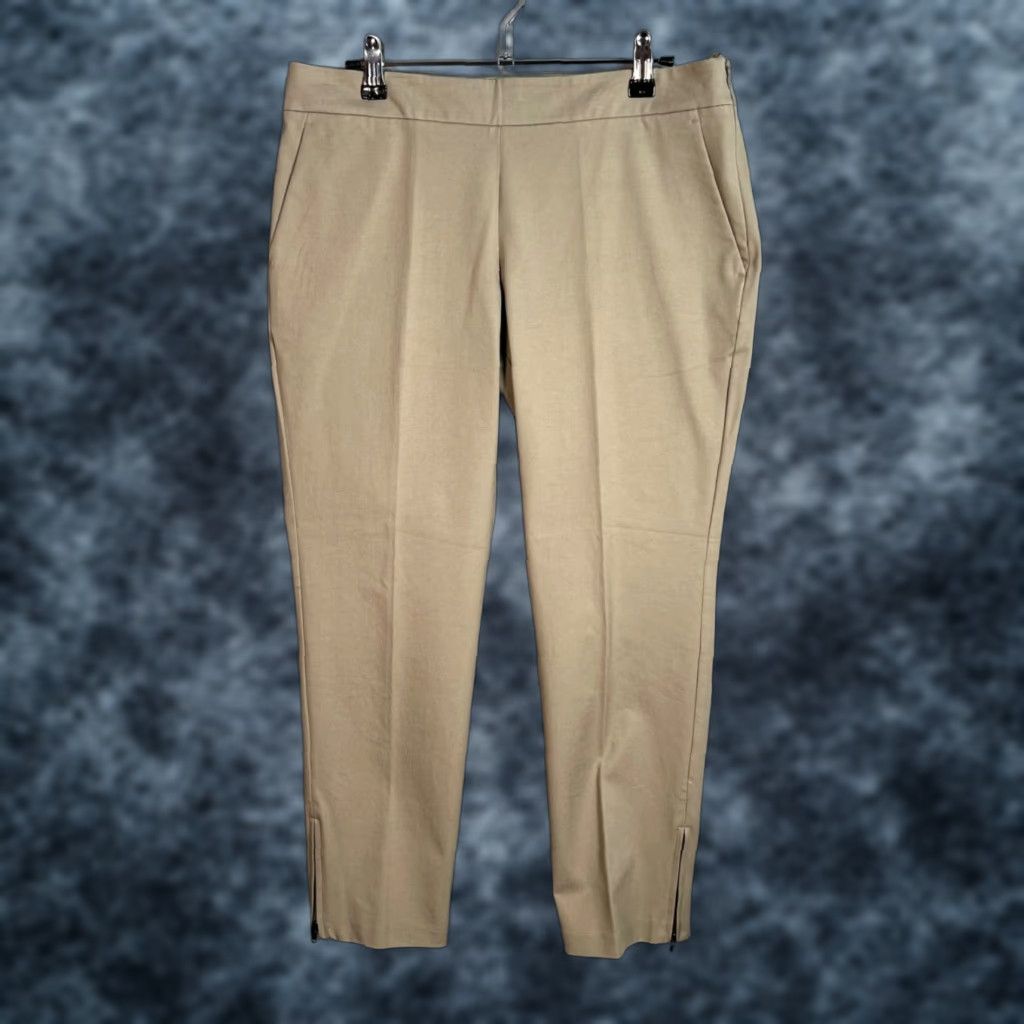 Eileen Fisher Eileen Fisher Petite Womens Pants Organic Cotton Blend Beige Ankle Tapered PS Size 28" / US 6 / IT 42 - 1 Thumbnail