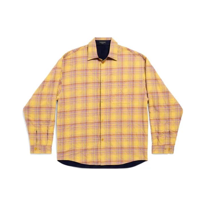 Balenciaga Balenciaga Color Block Plaid Long Sleeve Shirt 0079 Size US XS / EU 42 / 0 - 1 Thumbnail