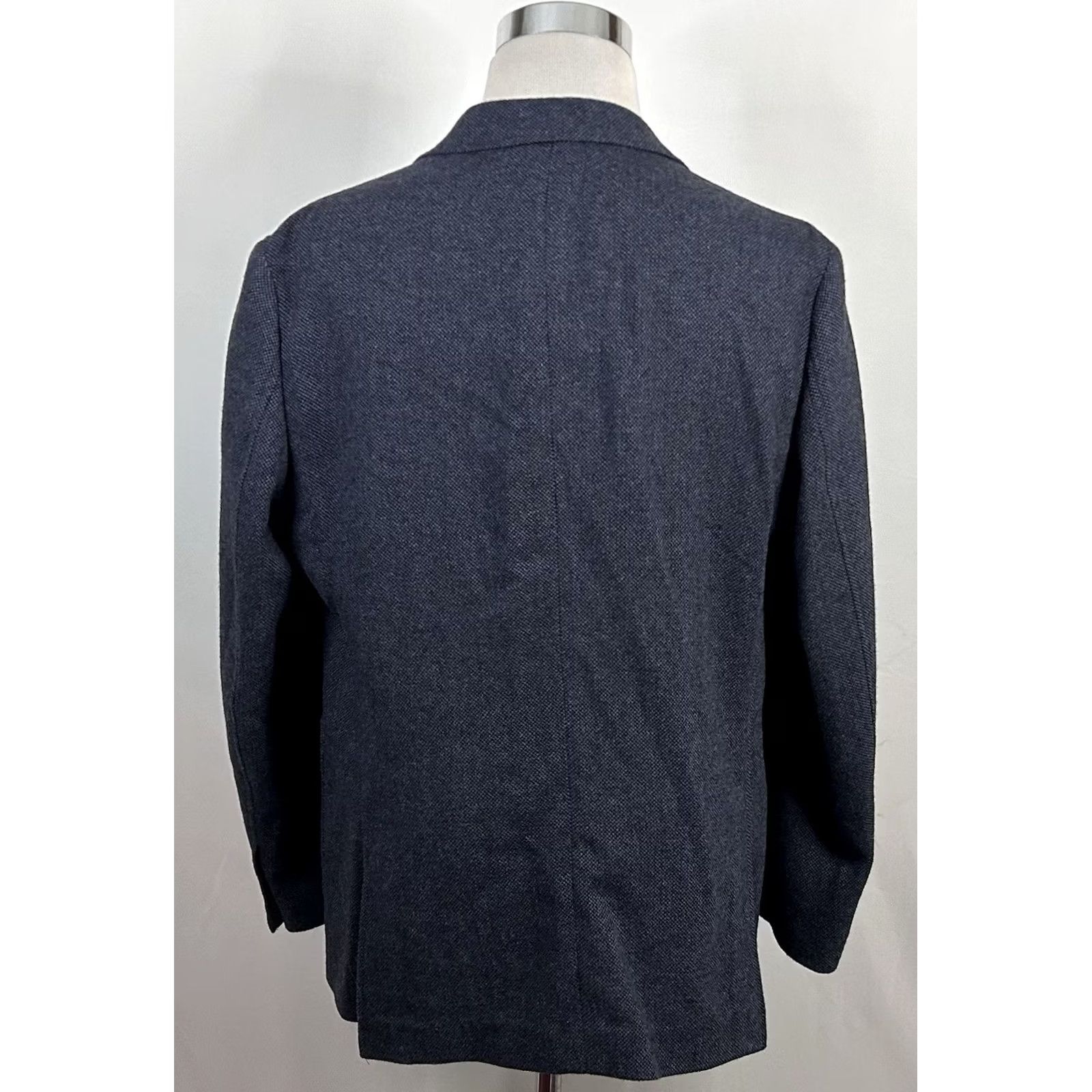 Ben Sherman Ben Sherman Sport Coat 44R Wool Tweed Blue Two-Button Double Vented Coat Mens Regular Jacket Size US XS / EU 42 / 0 - 6 Thumbnail