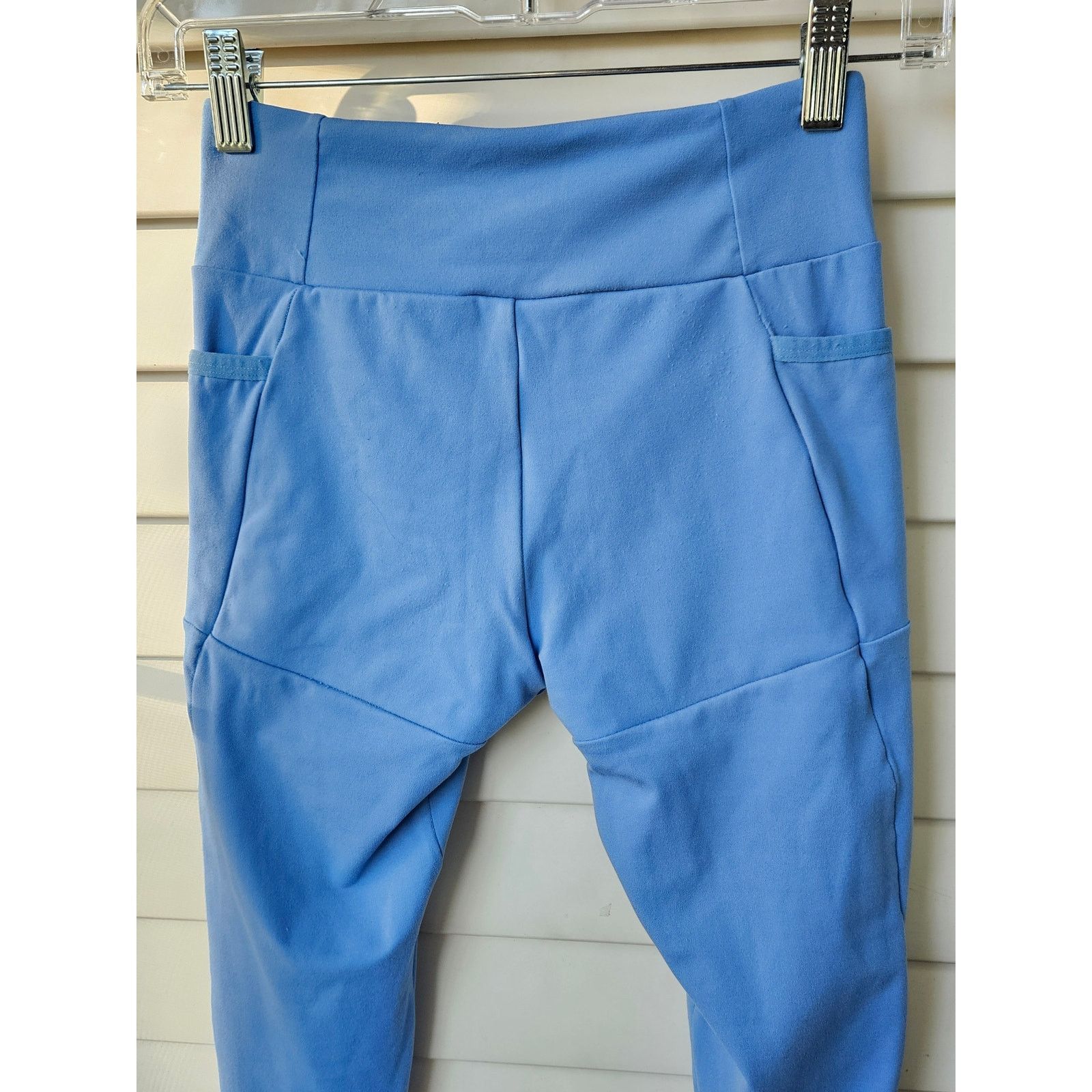 Gymshark Gymshark Blue Poise Leggings Crossover High Waist Ankle Size 27" / US 4 / IT 40 - 6 Thumbnail