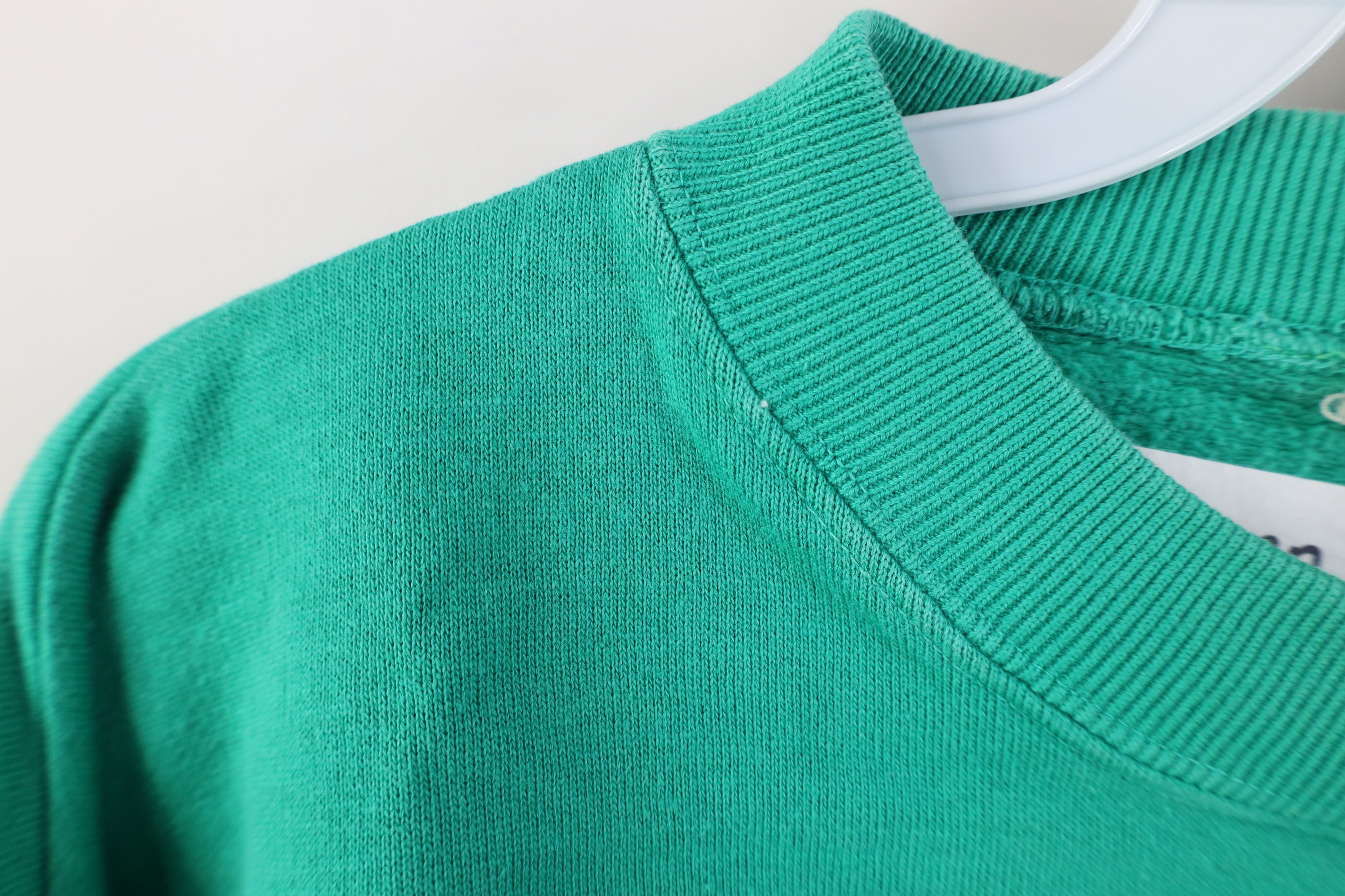 Vintage Vintage 90s Eire Ireland Flower Crewneck Sweatshirt Teal Size L / US 10 / IT 46 - 7 Thumbnail