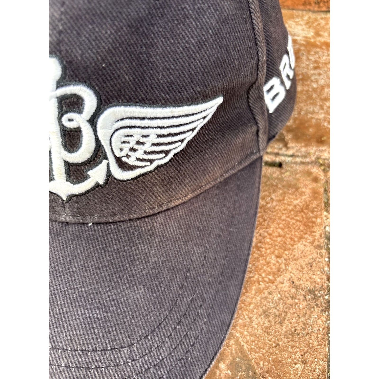 Breitling Breitling Hat Cap Since 1884 Watch Wings Anchor Adjustable Baseball Cap Mens Gray/Black Twill 100% Cotton Strapback Size ONE SIZE - 3 Thumbnail