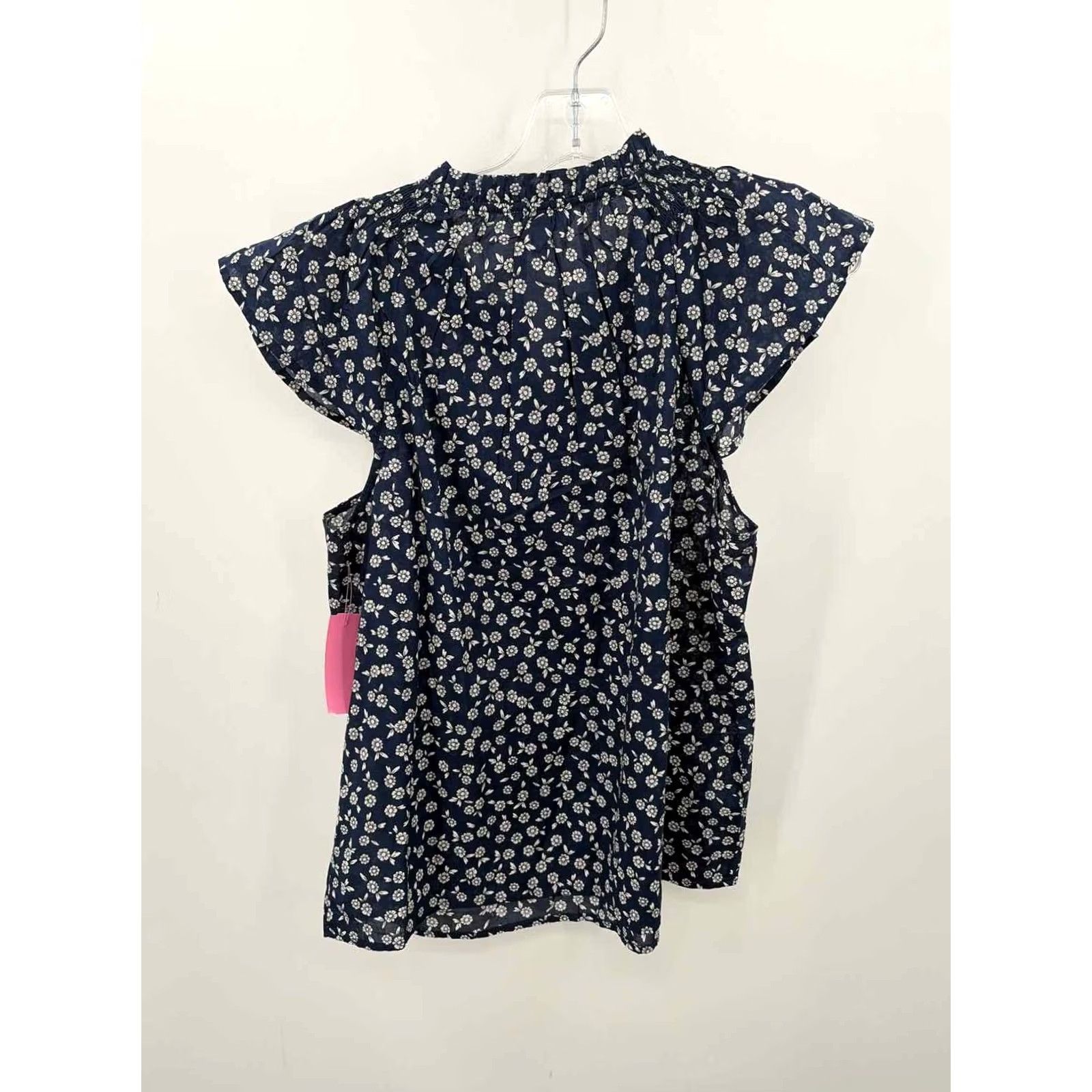 Vintage J Crew Navy Floral Blouse Size Medium Size M / US 6-8 / IT 42-44 - 5 Thumbnail