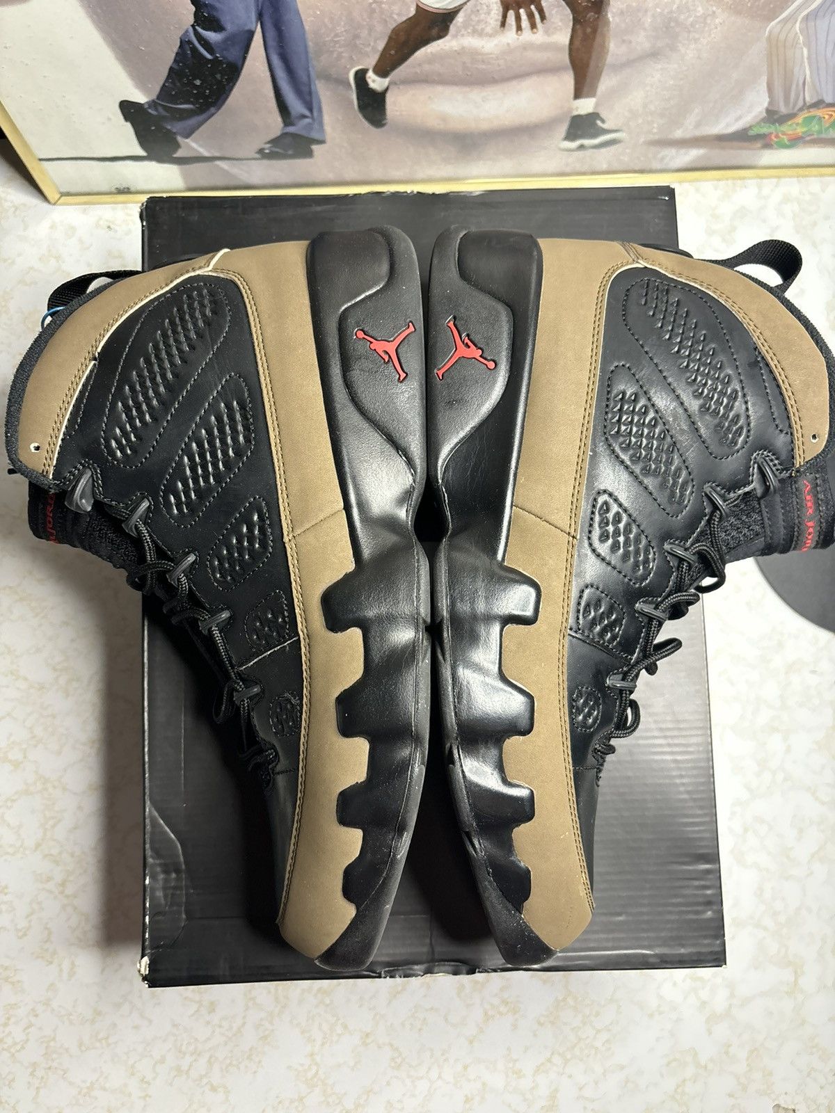 Jordan Brand Air Jordan 9 Retro Olive Size US 9.5 / EU 42-43 - 4 Thumbnail