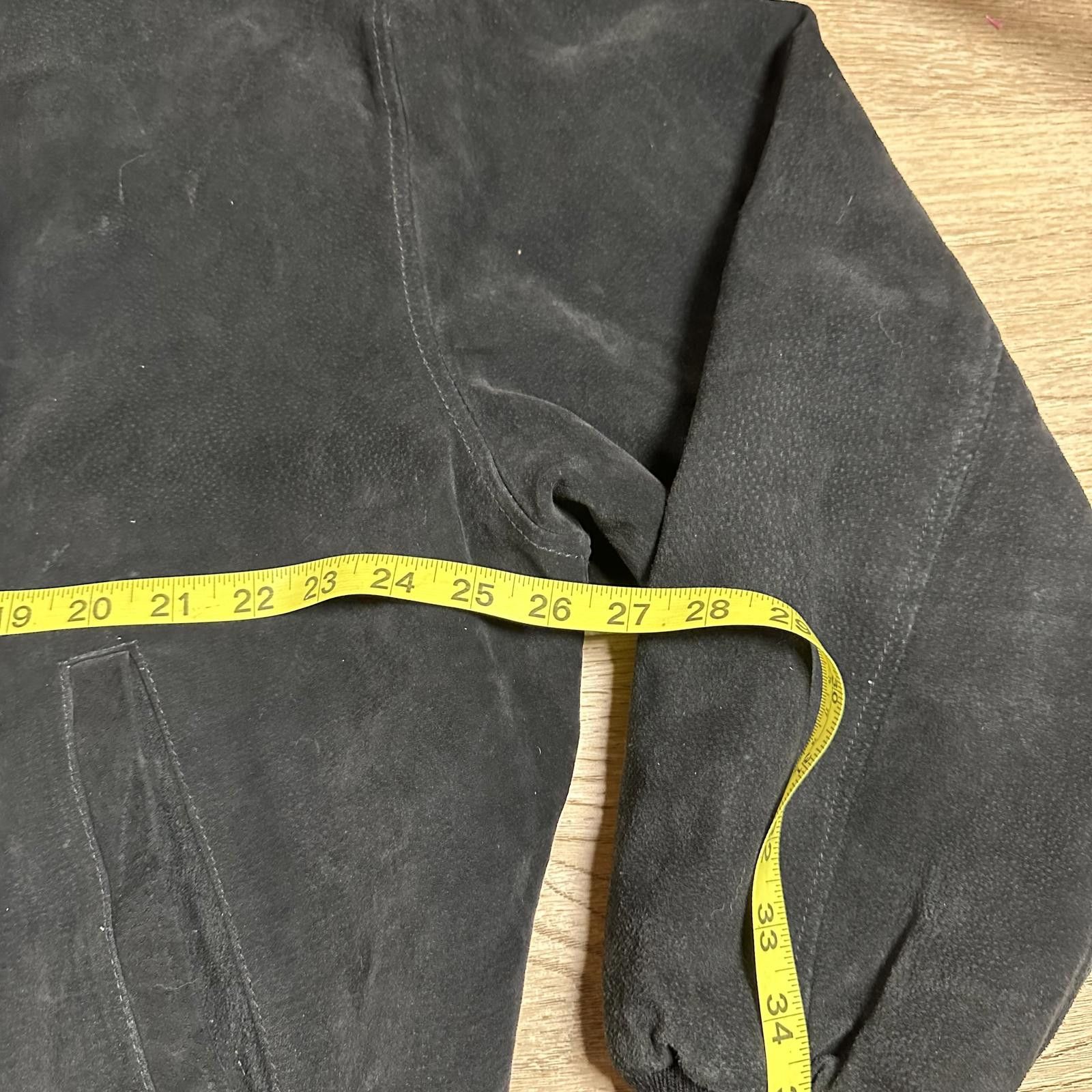 Other Rage by Mirage Men's Bomber Jacket Large Black Leather Suede Size US L / EU 52-54 / 3 - 8 Thumbnail