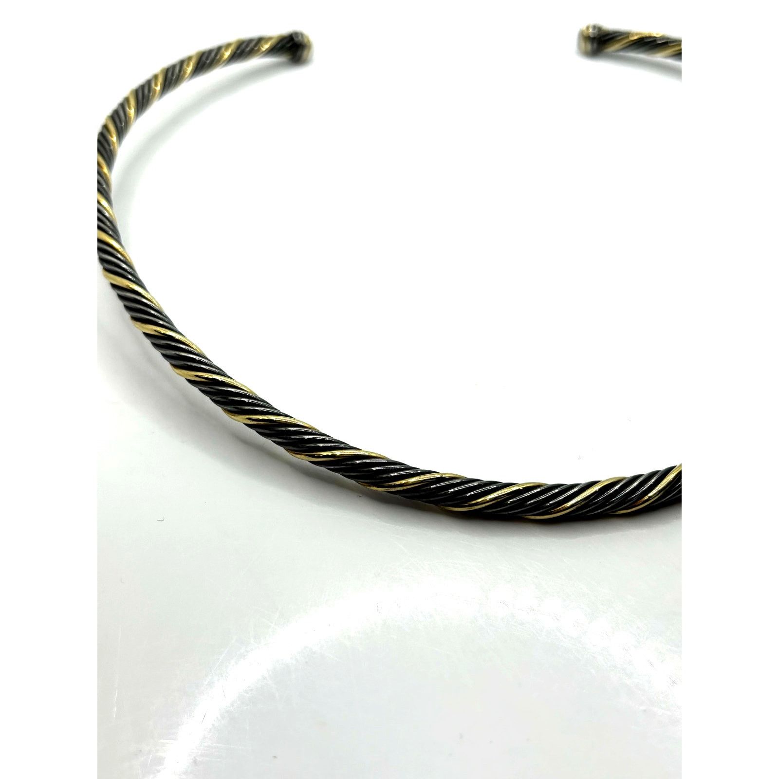 David Yurman DAVID YURMAN Blackened 18k Gold Twisted Cable Necklace Size ONE SIZE - 4 Thumbnail