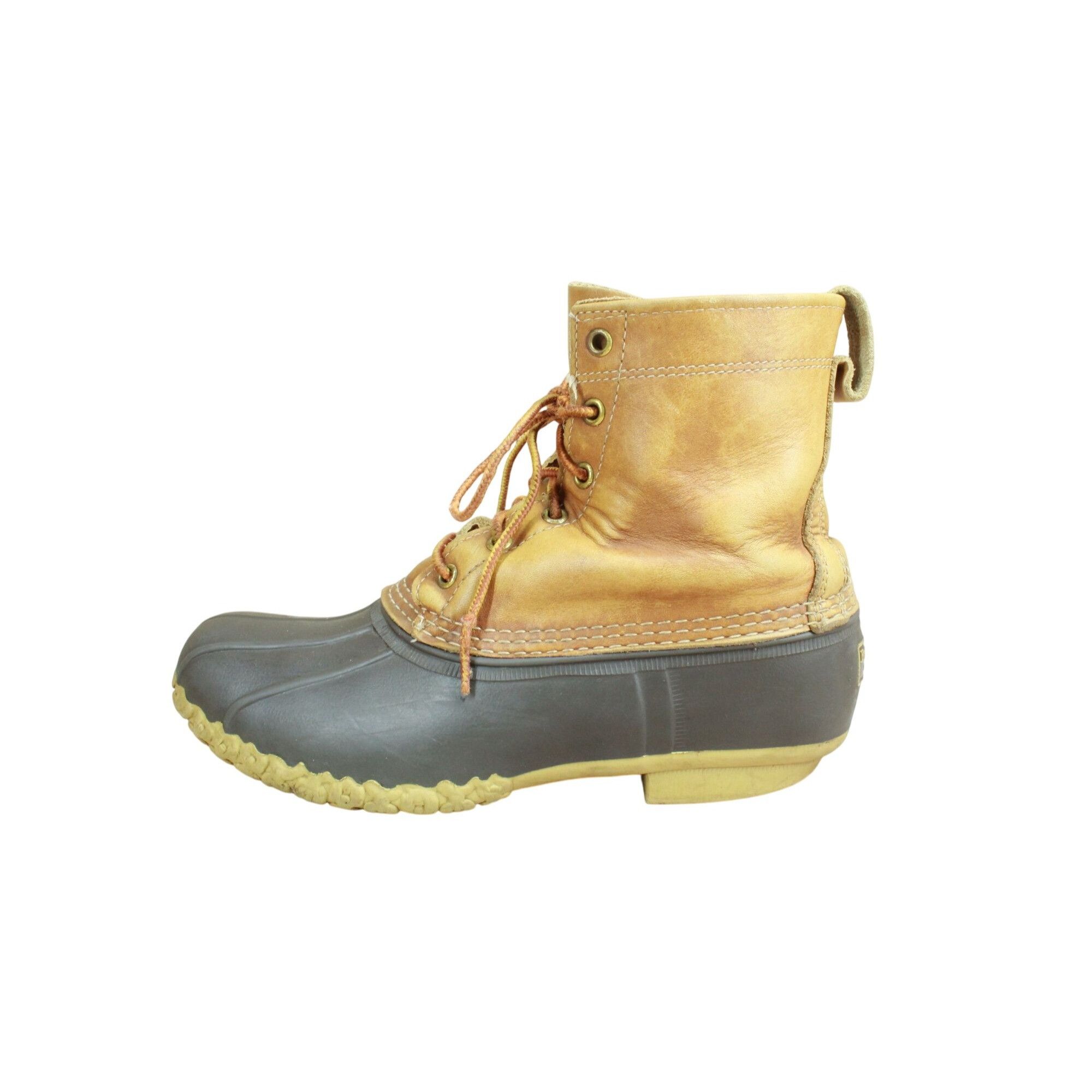 L.L. Bean × Leather LL Bean Women’s 8" Insulated Duck Boots Leather Size 10 Size US 10 / IT 40 - 1 Thumbnail