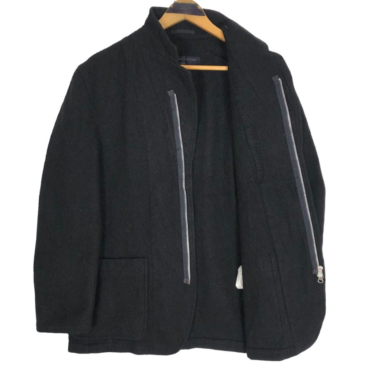 Comme des Garcons Homme Vintage Comme Des Garcons Homme 1999 S/S Wool Zip Up Jacket Size US M / EU 48-50 / 2 - 10 Thumbnail