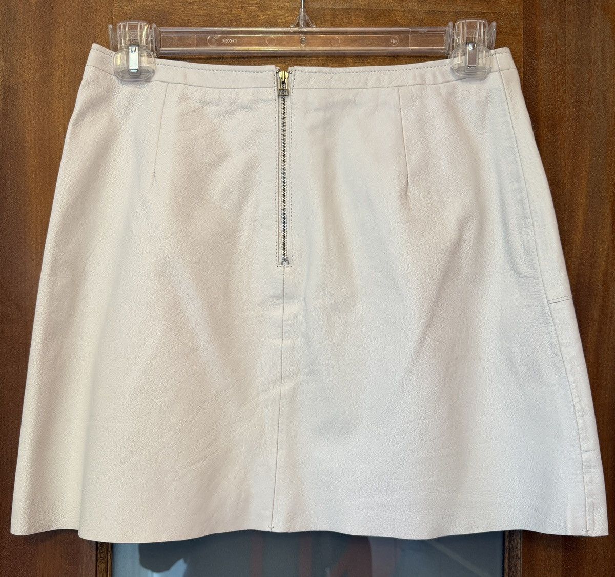 French Connection French Connection Lamb Leather Lined Off White Mini Skirt Size 28" / US 6 / IT 42 - 6 Thumbnail