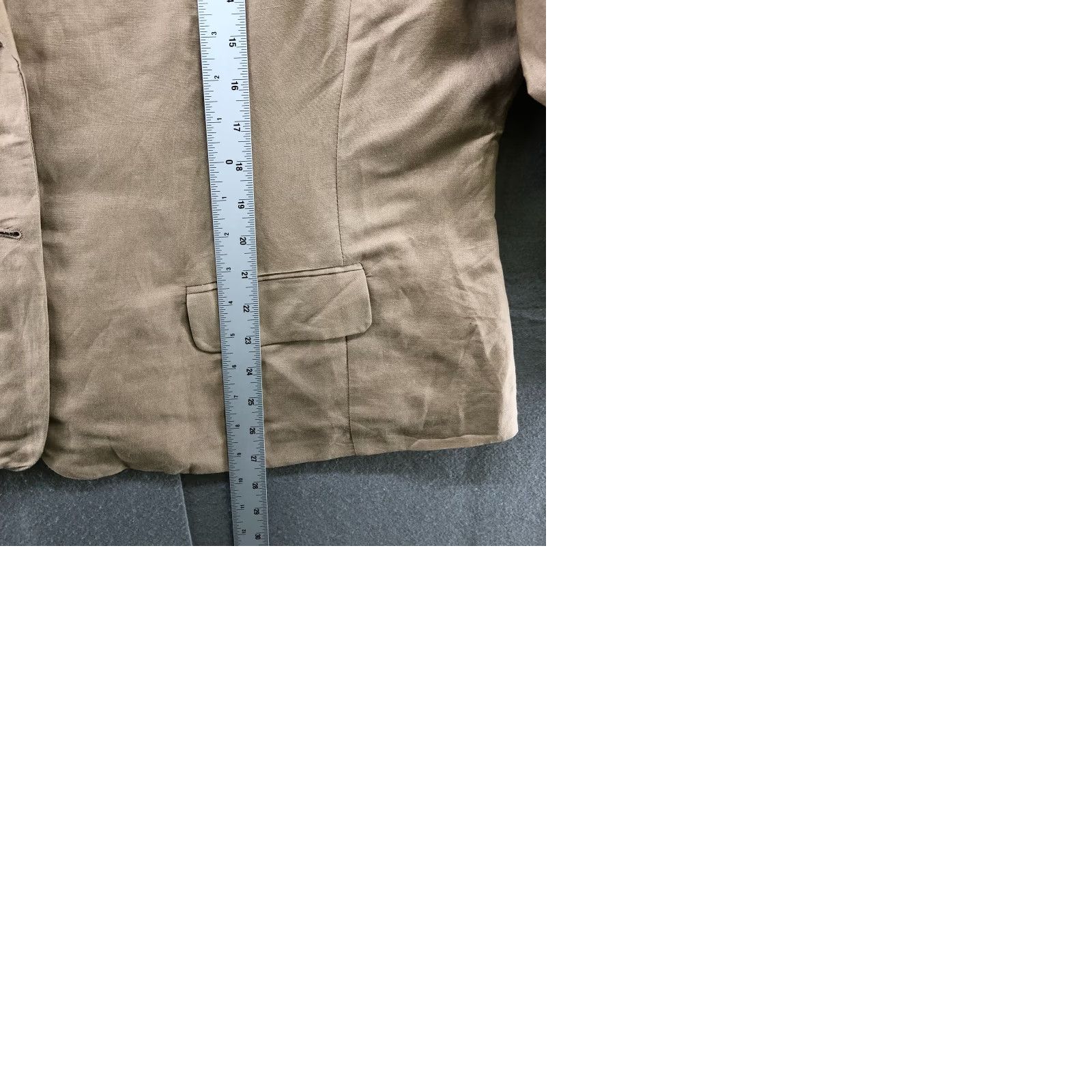 Vintage Ashley Stewart Blazer Womens 22W Beige Linen Blend 2 Button Career Casual Blazer Size 3XL / US 20-22 - 9 Thumbnail
