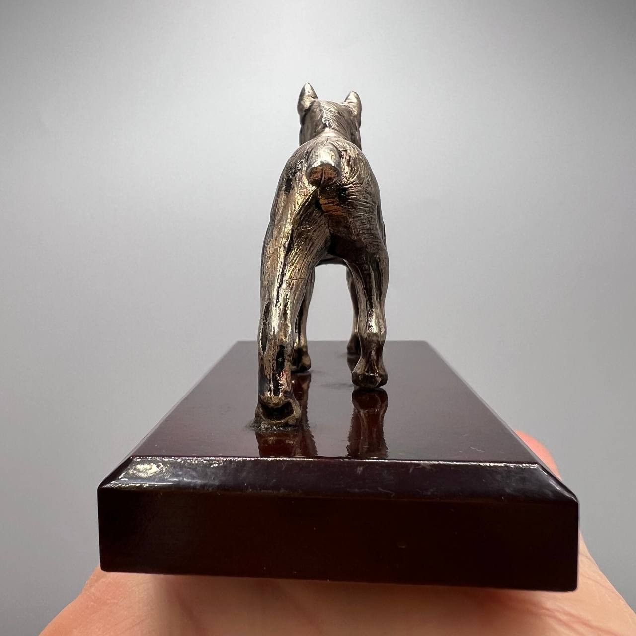 Vintage Vintage Collectible Figure Statue Silver Plated Boxer Dog Size ONE SIZE - 7 Thumbnail