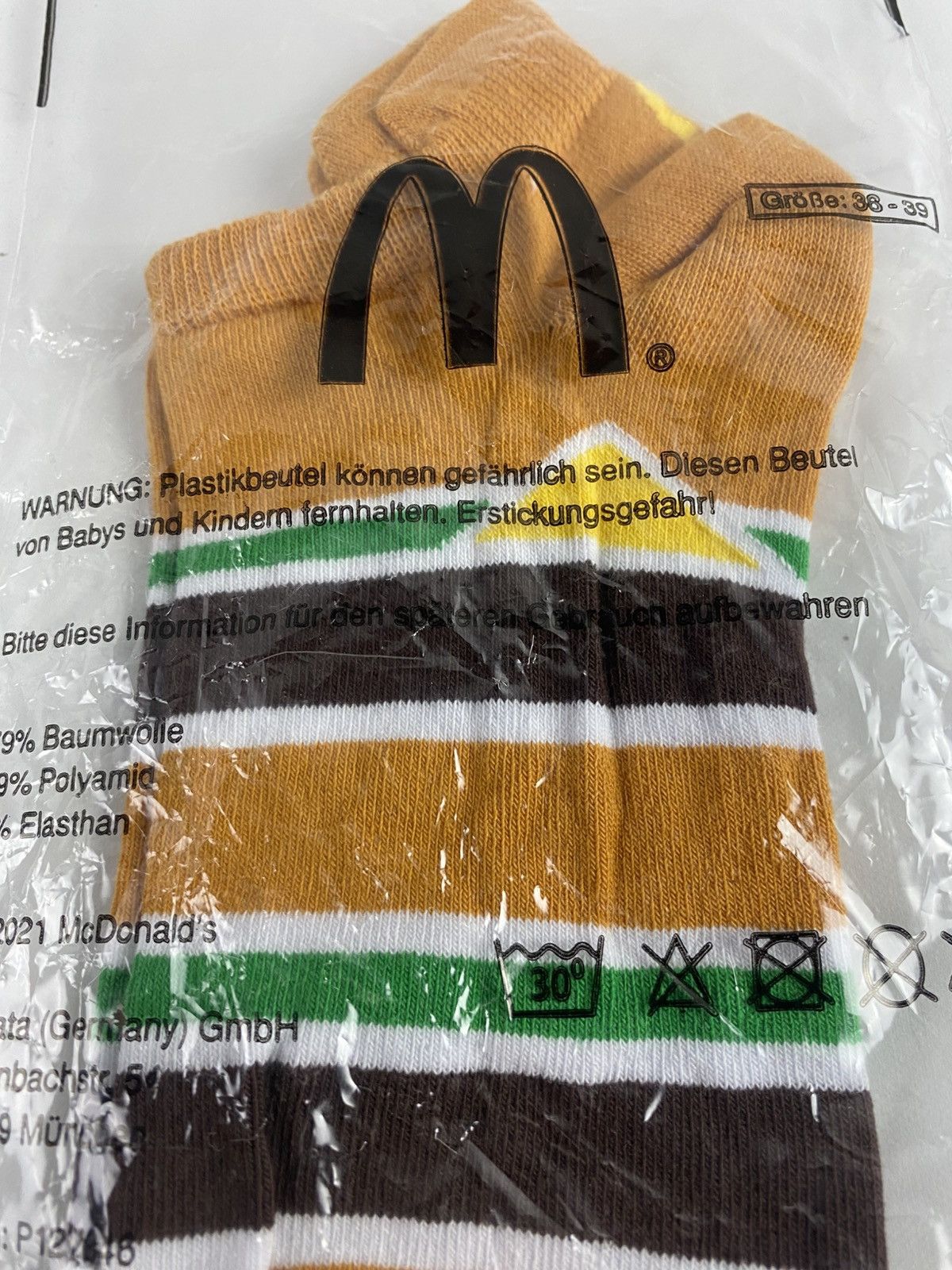 Other Mc Donalds Socks Big Mac size 36-39 New Limitiert Size 36 - 3 Thumbnail