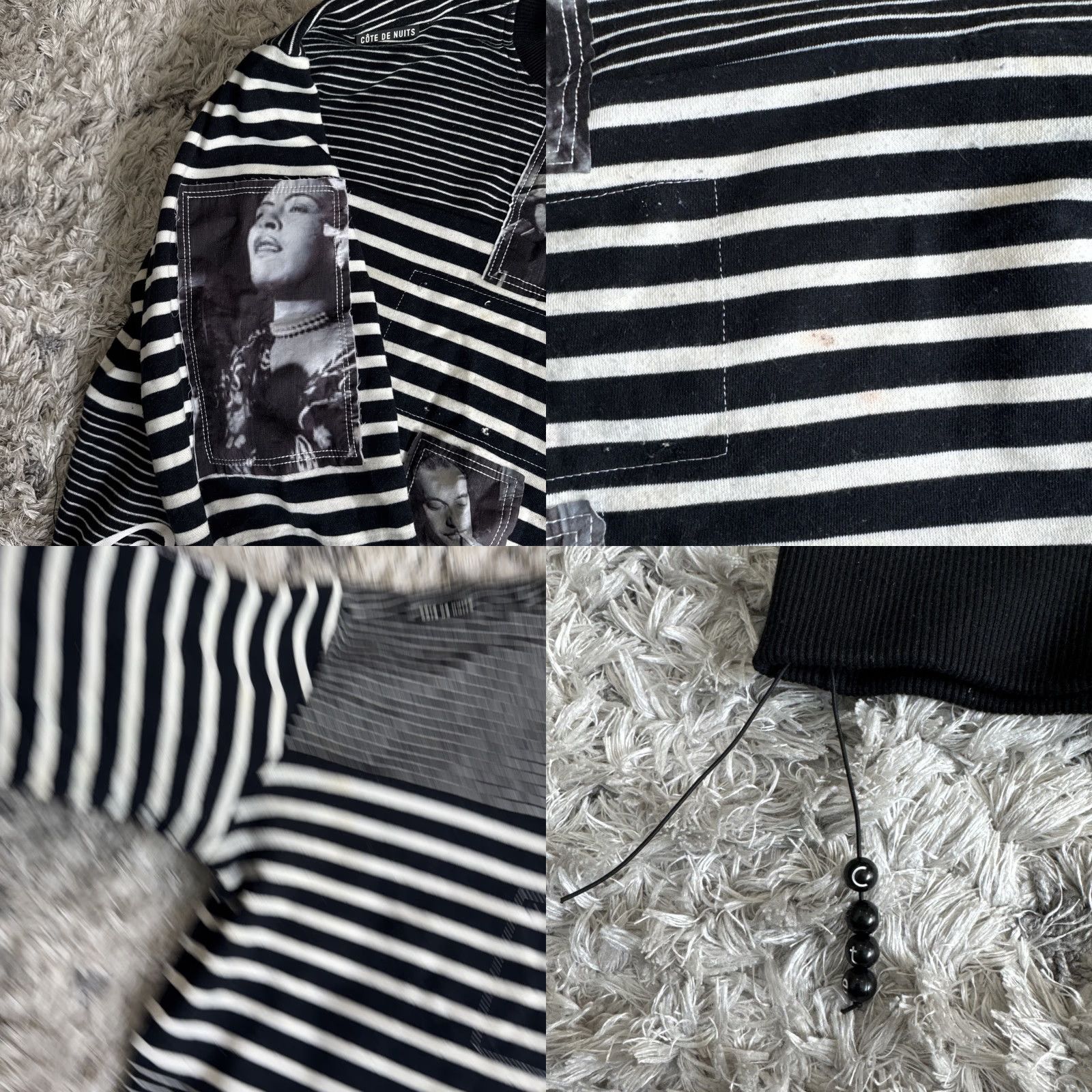 Vintage Côte De Nuits Sweatshirt Striped Black M Men Designer Pullover Size US M / EU 48-50 / 2 - 9 Thumbnail