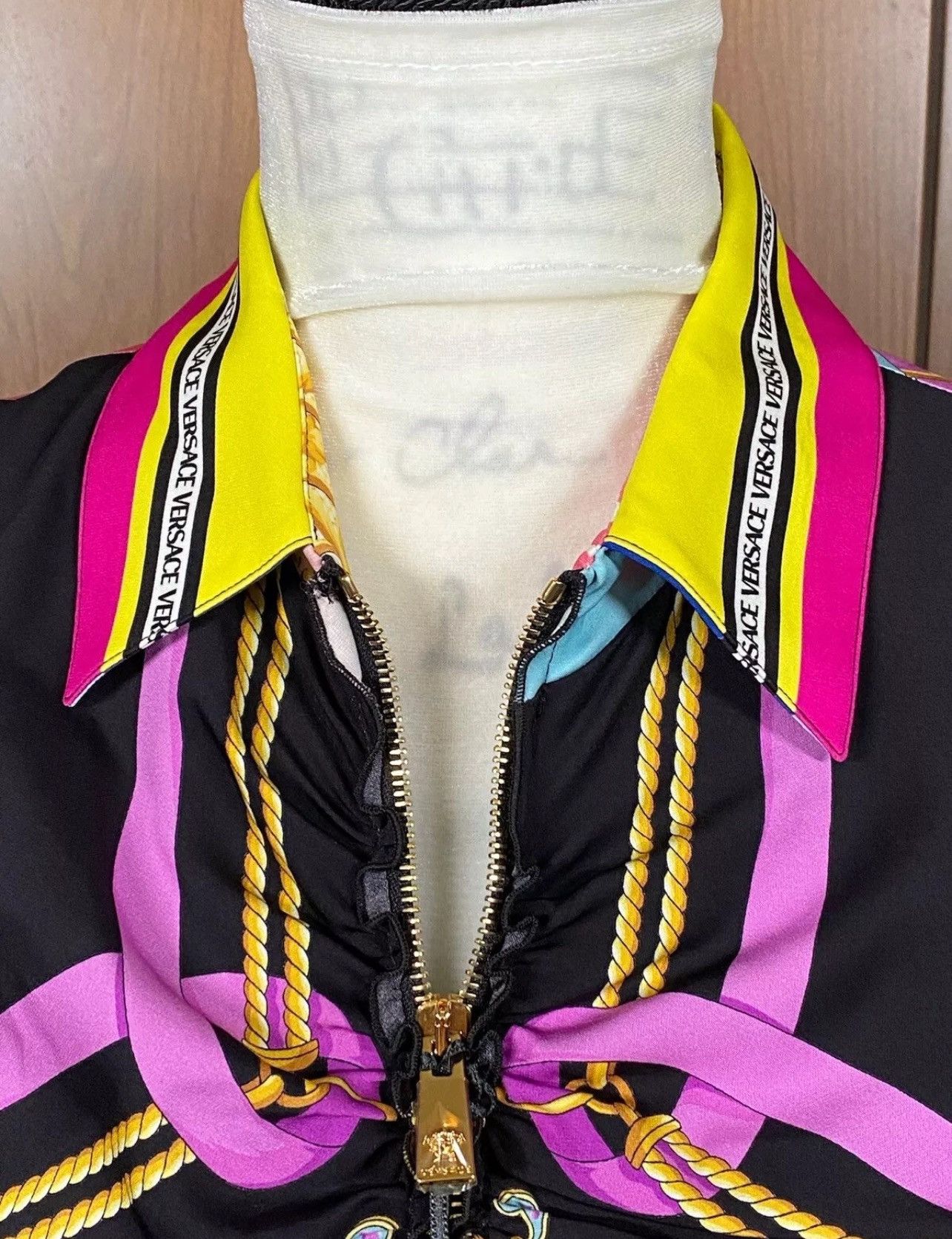 Versace Versace Ventagli Midi Shirt Dress size 48/us size 12 Size XL / US 12-14 / IT 48-50 - 8 Thumbnail