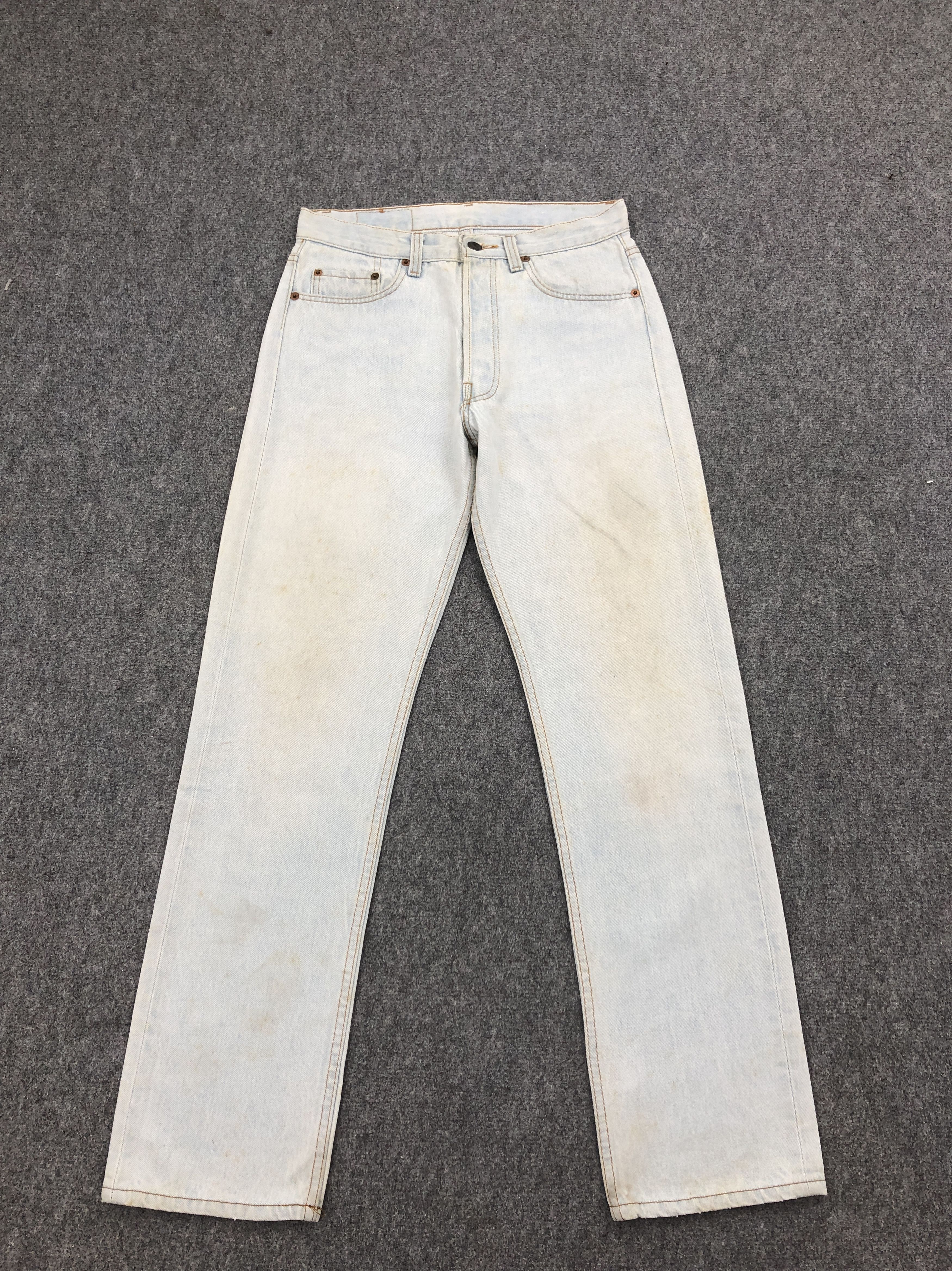 image of Levis x Vintage 90's Levi's 501 Light Washed Jeans in Blue Denim, Men's (Size 29)