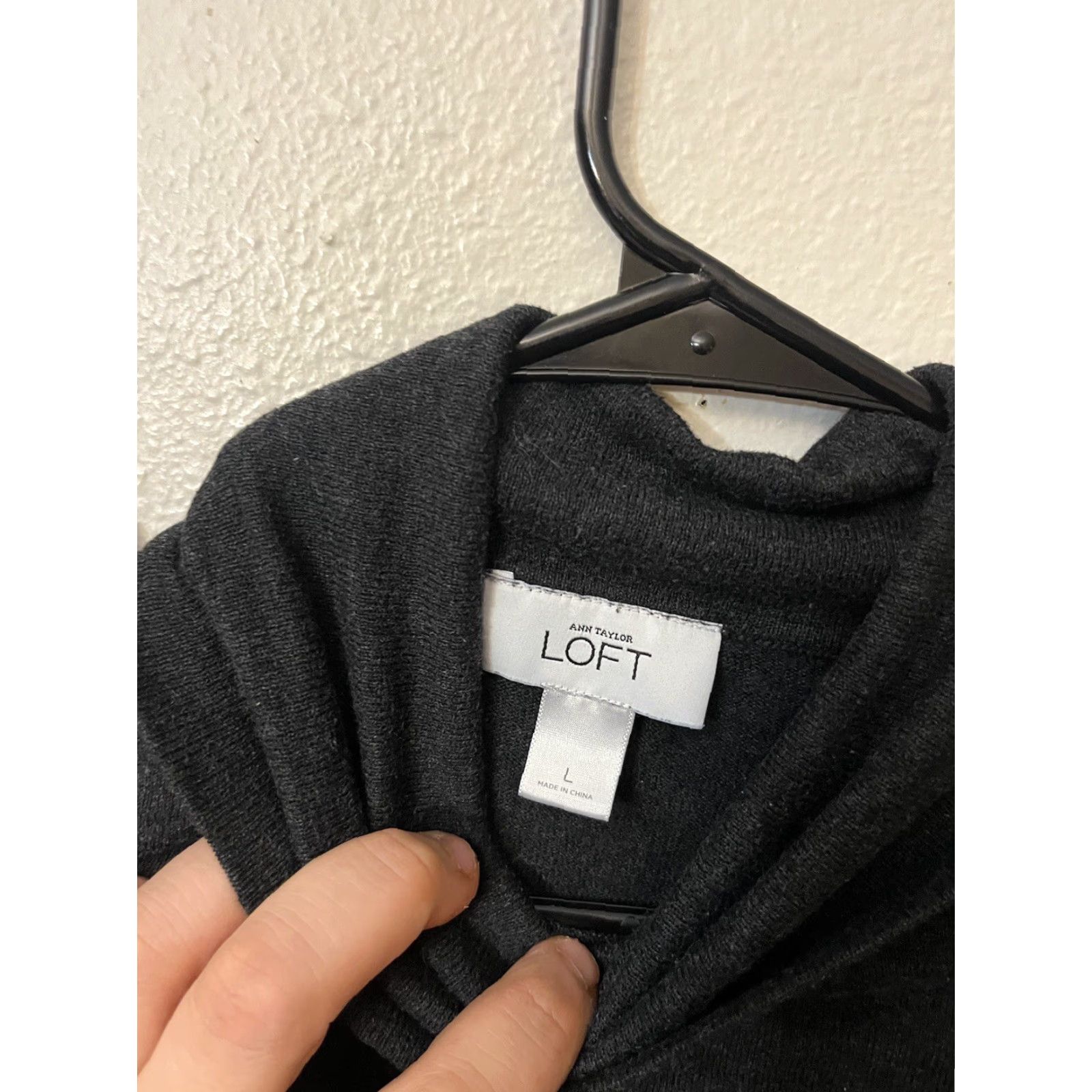 Loft LOFT Gray Turtleneck Sweater Fall Lightweight Long Sleeve Size Large Women Size L / US 10 / IT 46 - 3 Thumbnail