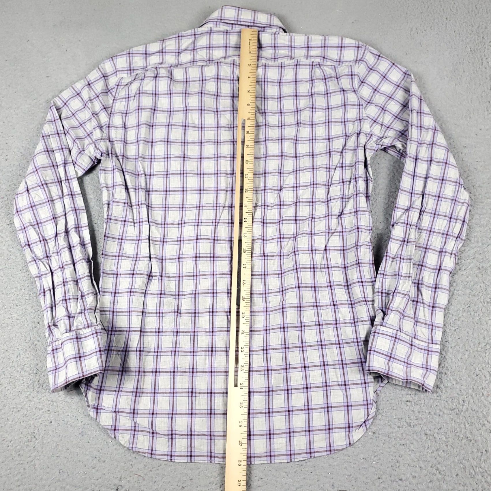Bonobos Bonobos Shirt Mens Small Purple Plaid Button-Up Long Sleeve Size US S / EU 44-46 / 1 - 3 Thumbnail