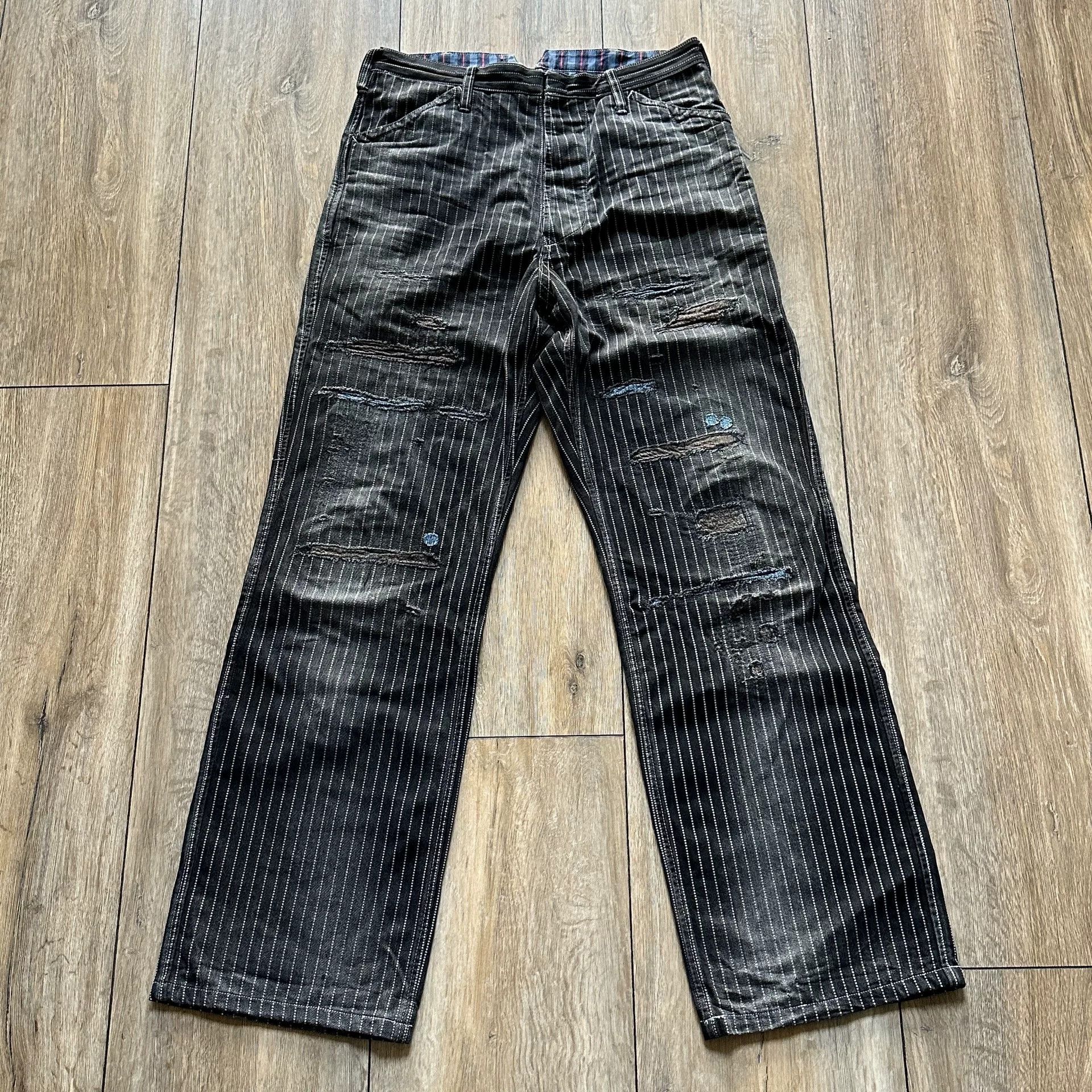 Jelado JELADO WABASH Discharge Distressed Patched Pants Size US 31 - 1 Thumbnail