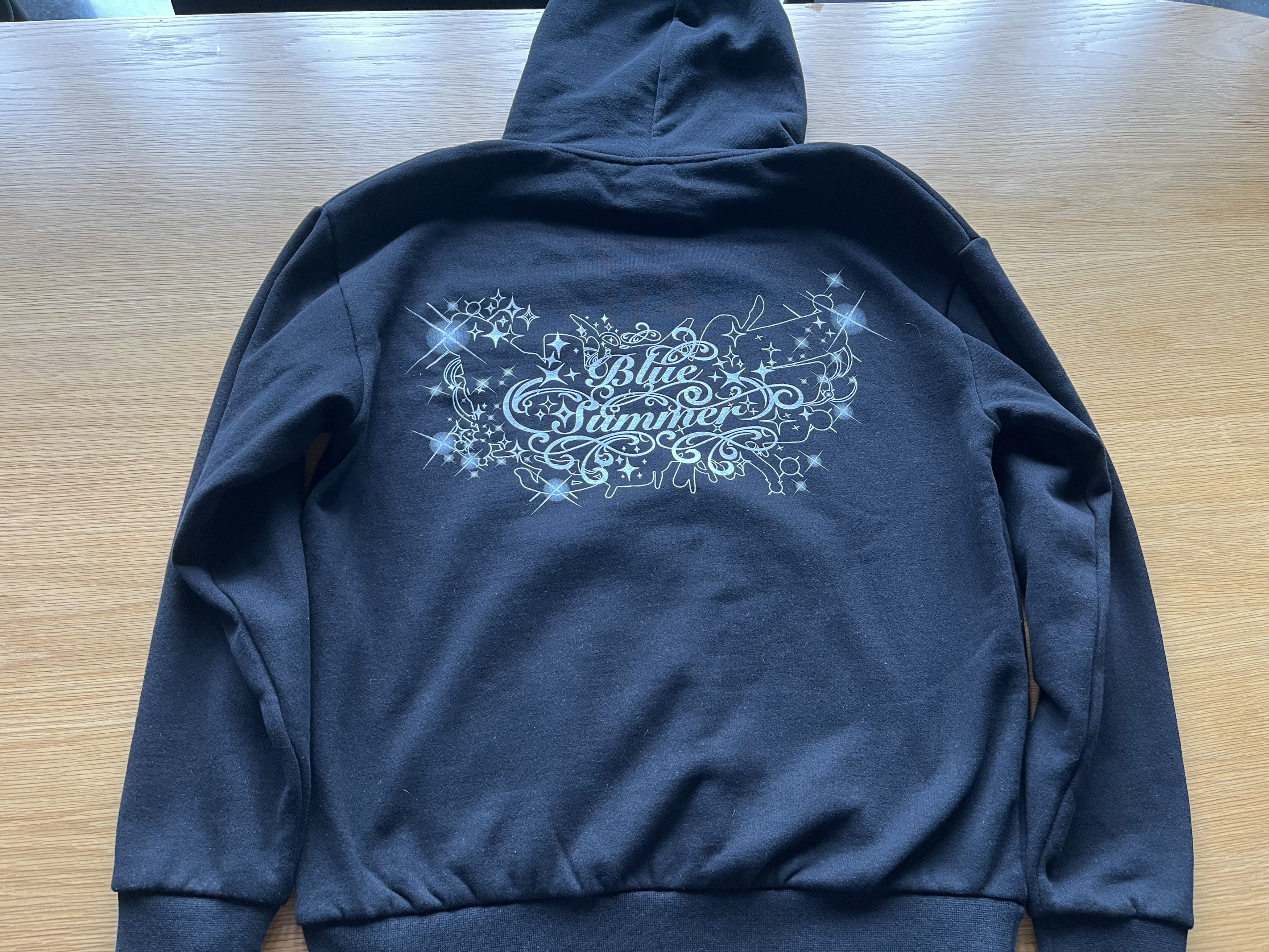 Drain Gang Woesum x Kurokami Blue Summer Hoodie Size US L / EU 52-54 / 3 - 2 Thumbnail