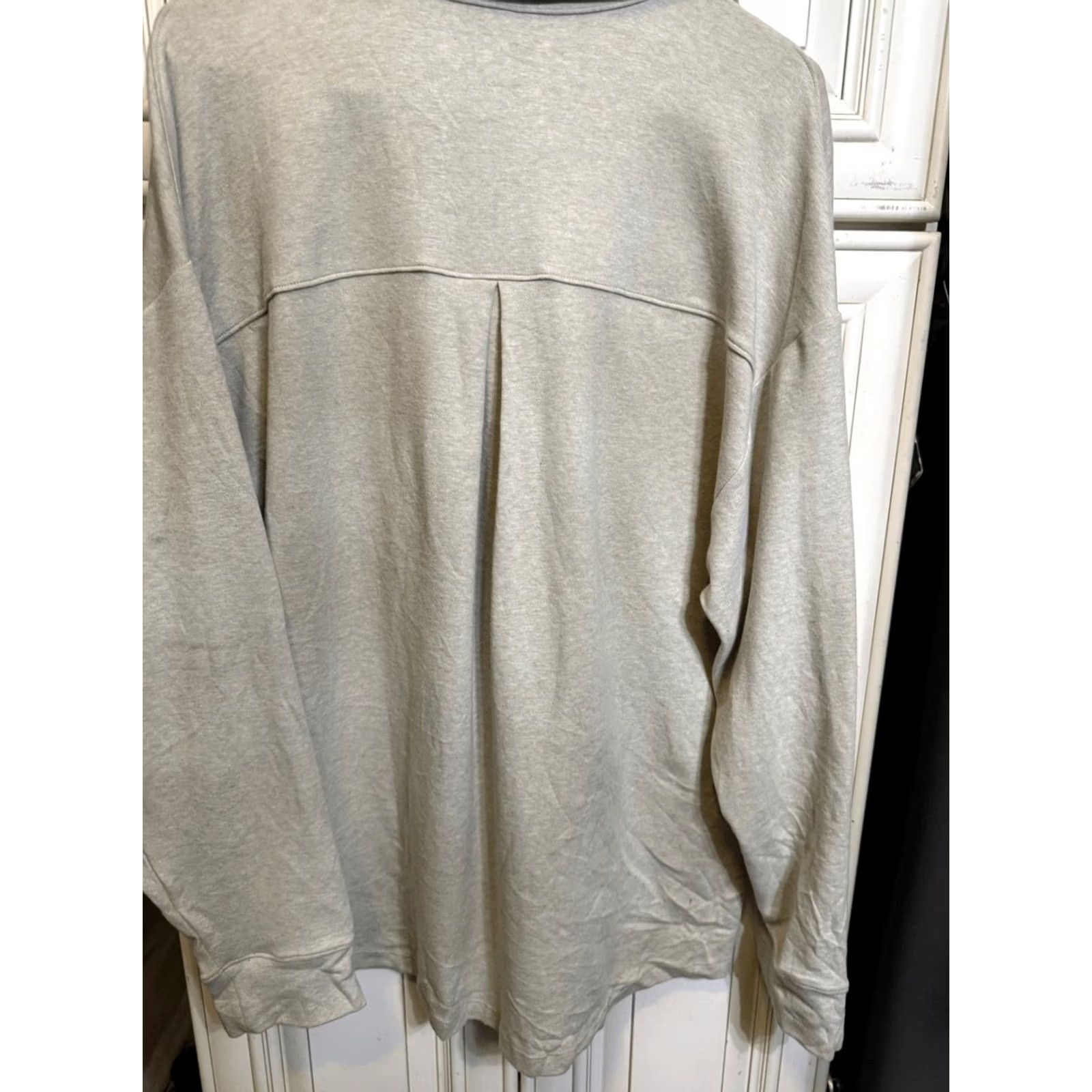 Eberjey Eberjey Women's Luxe Sweats Shacket Snap Collared Heather Gray Green Size Medium Size M / US 6-8 / IT 42-44 - 2 Thumbnail