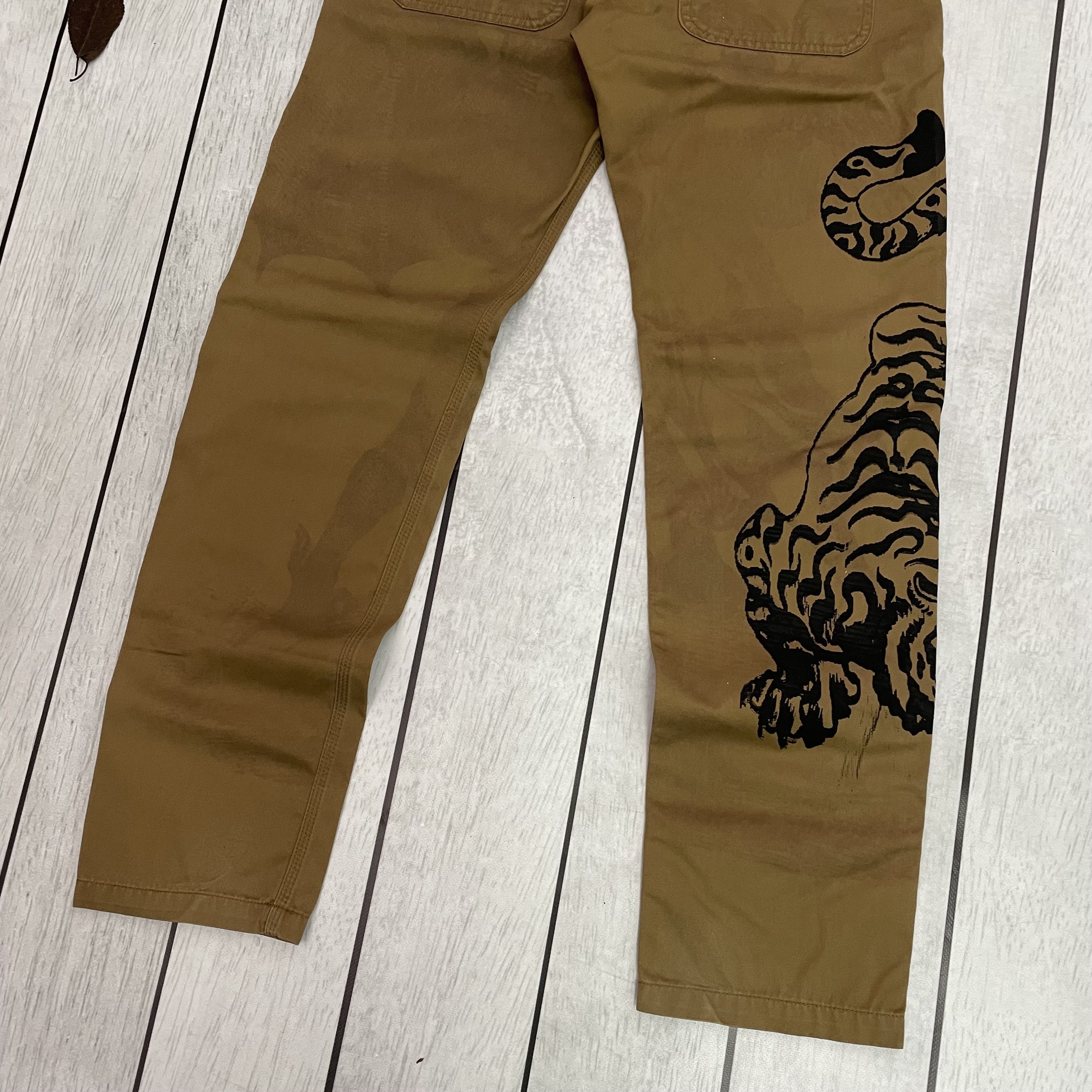 Carhartt Custom Tiger Carhartt Skill Pants distressed y2k rare unique Size US 31 - 5 Thumbnail