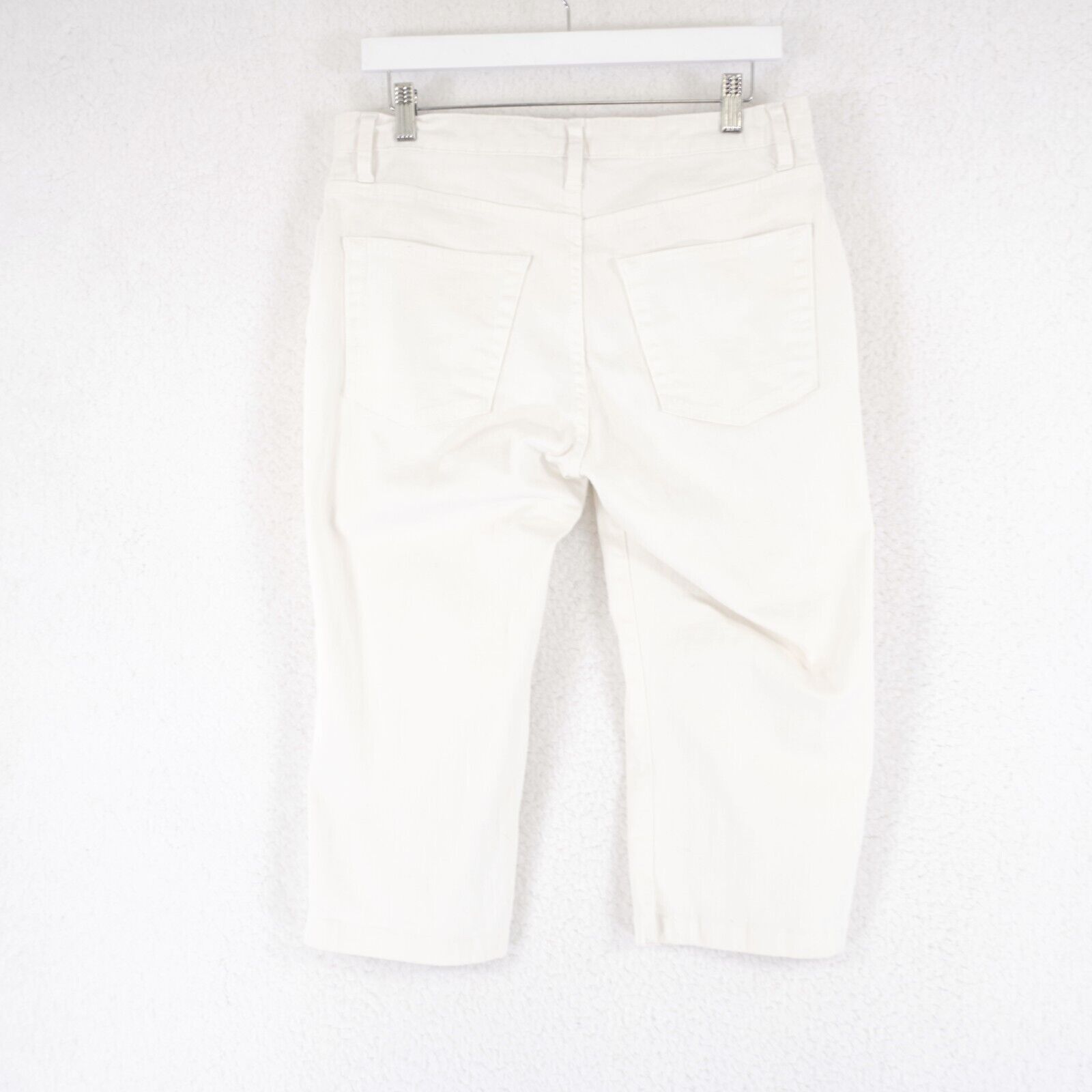 Gap Gap White Denim Boot Cut Capri Stretch Jeans 32/18 Mid Rise Size 32" / US 10 / IT 46 - 3 Thumbnail