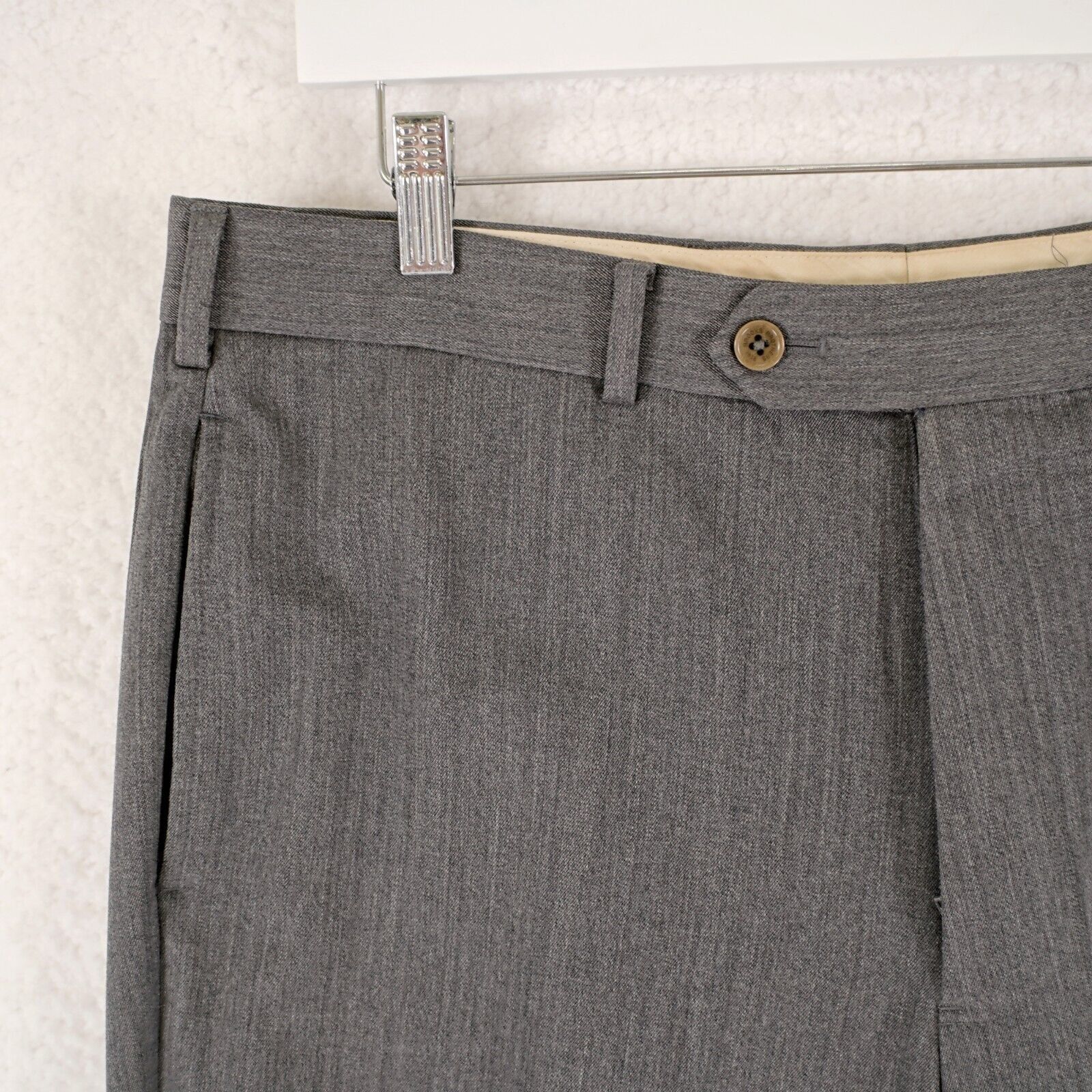 Brooks Brothers Brooks Brothers Madison Gray Wool Flat Front Mid Rise Dress Size 36R - 2 Thumbnail