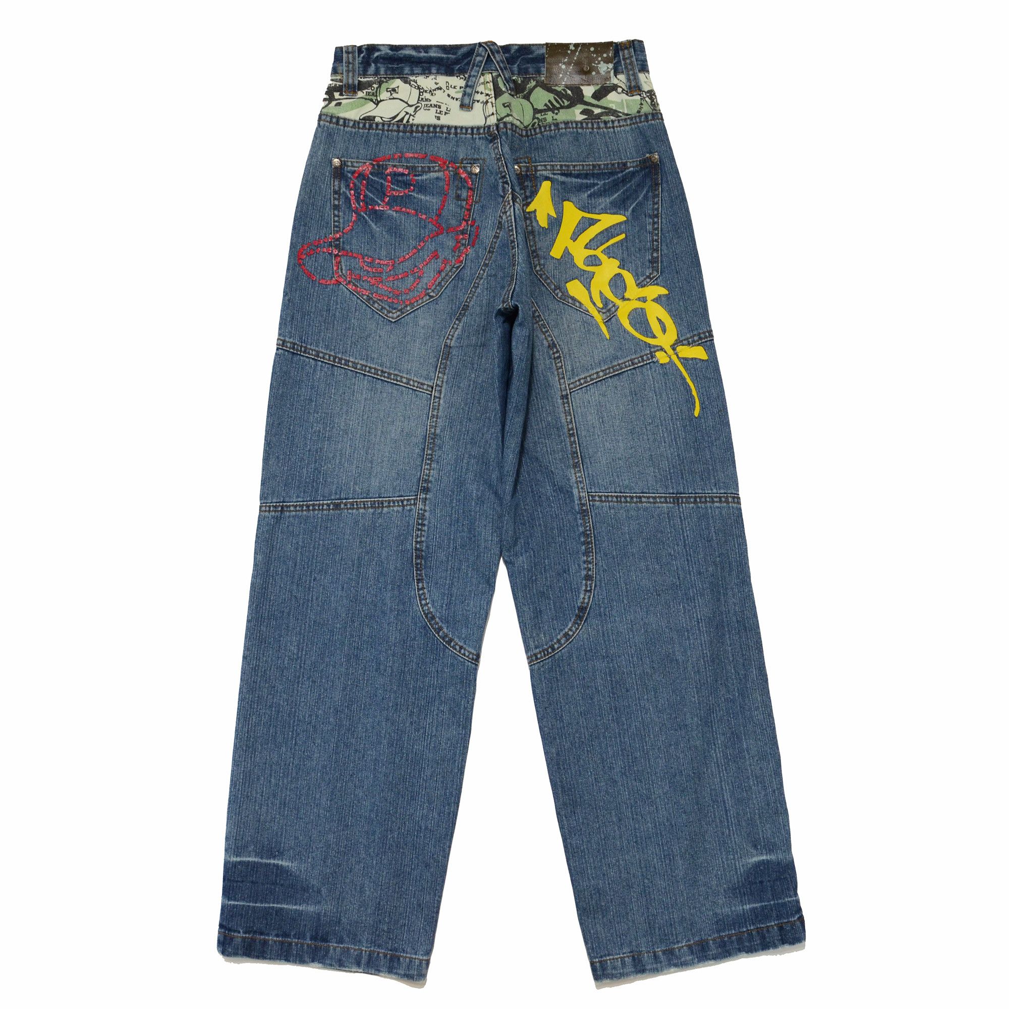 Other Le Paco Jeans Y2K Hiphop New York Streetwear Graffiti Print Size US 29 - 2 Thumbnail