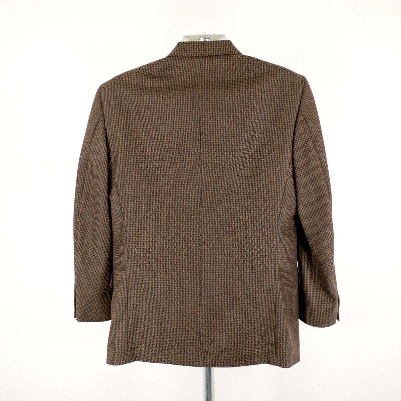 Oscar De La Renta Oscar De La Renta 42R Soft Tweed Wool Brown Green Houndstoot Size 42R - 6 Thumbnail