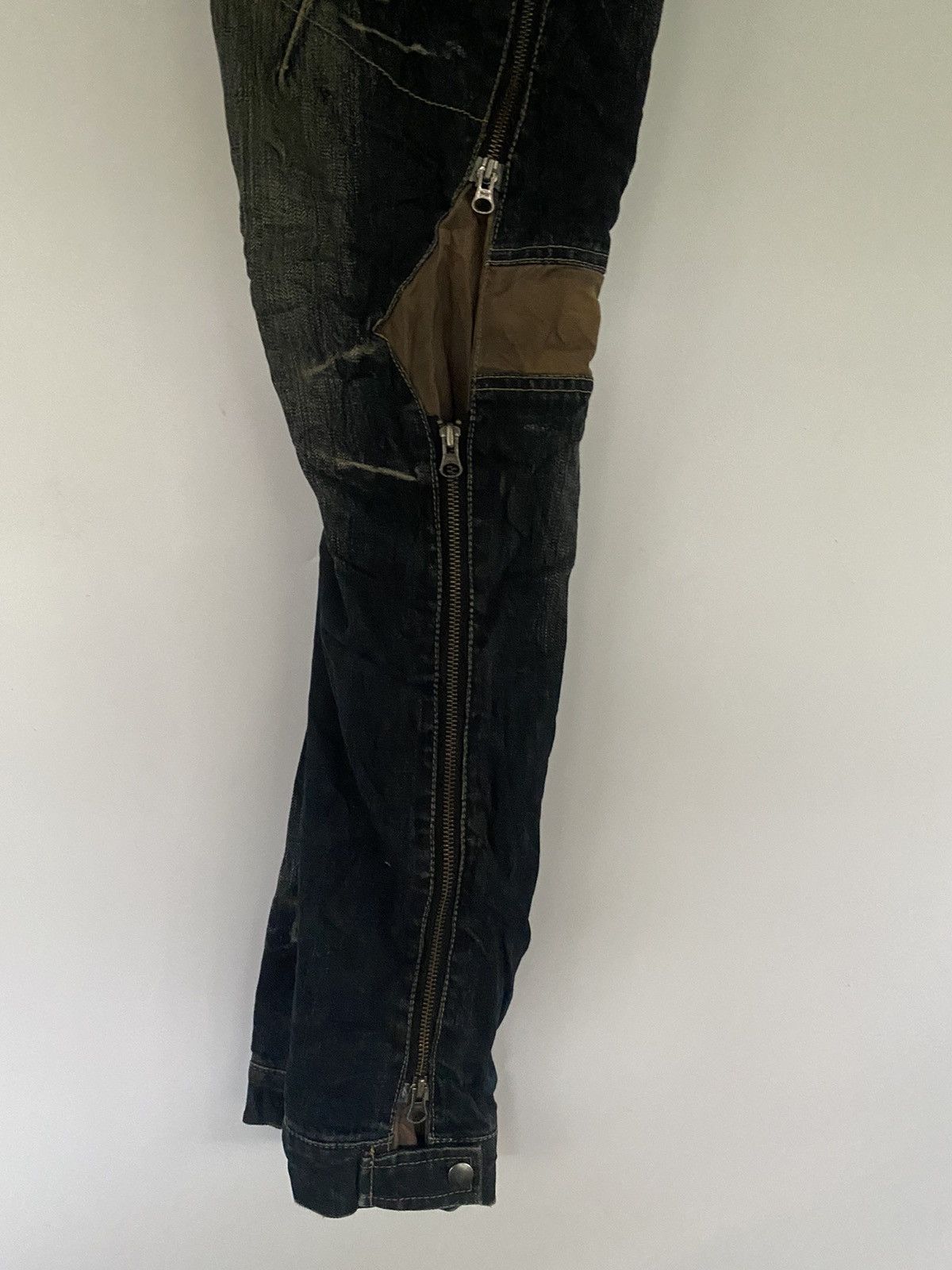 PPFM Japanese Brand PPFM Distressed Zippered Denim Jeans Pants Size US 32 / EU 48 - 17 Thumbnail