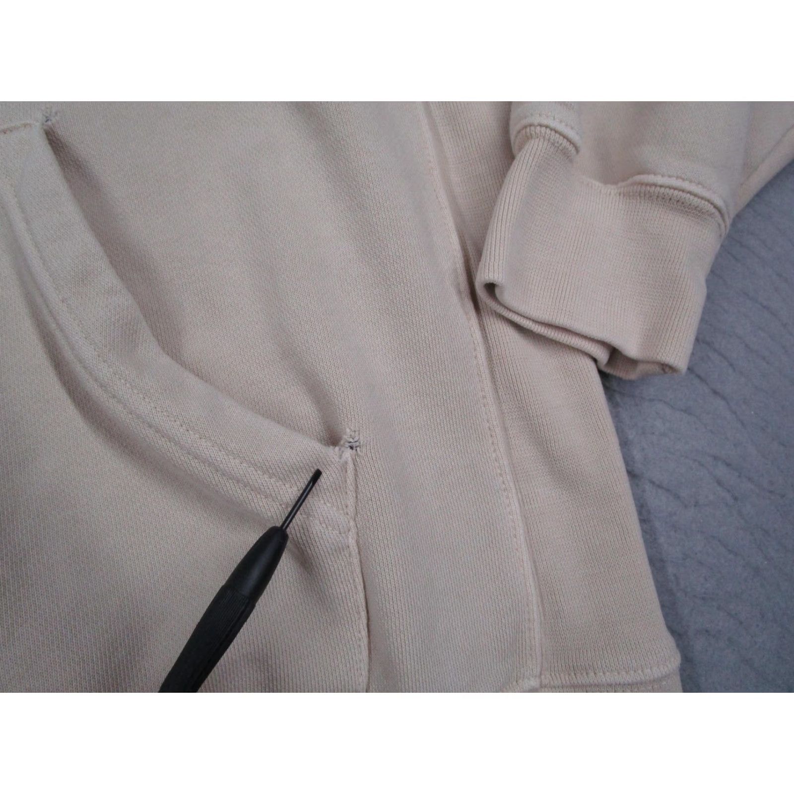 Katin Katin Hoodie Mens XL Beige Fleece Pullover Embroidered Logo Kangaroo Pocket Size US XL / EU 56 / 4 - 6 Thumbnail