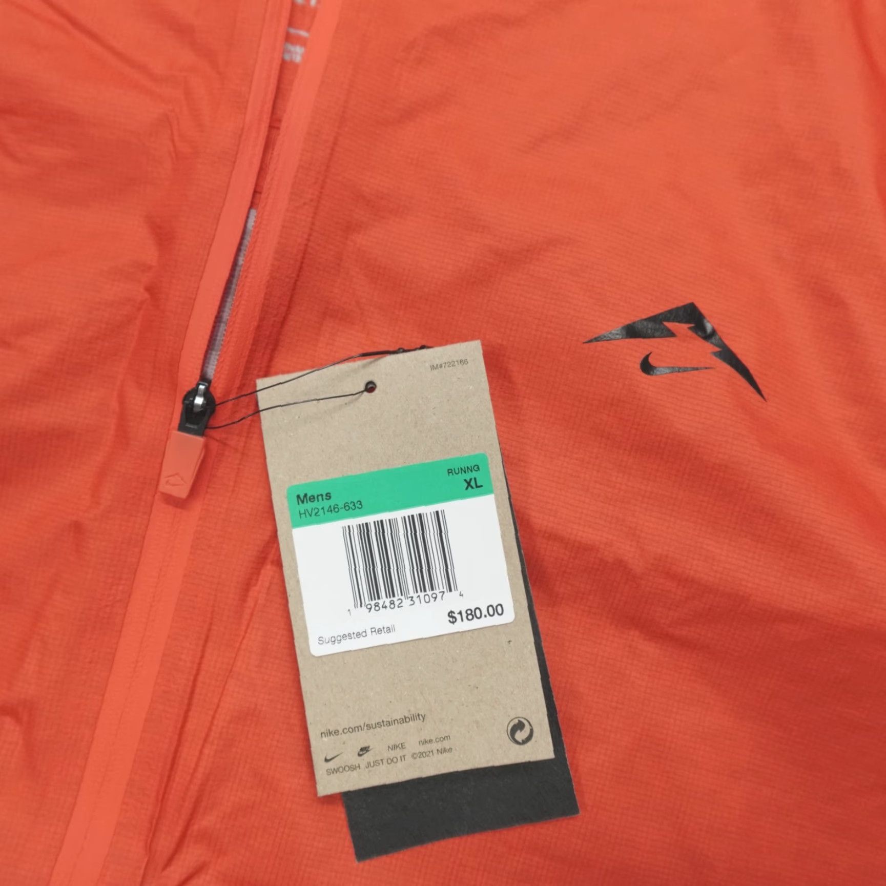 Nike Nike Trail Wind Hoodie Jacket Storm-Fit Men's XL Waterproof Orange - Hoodie, Windbreaker, Storm, N O Size US XL / EU 56 / 4 - 5 Thumbnail