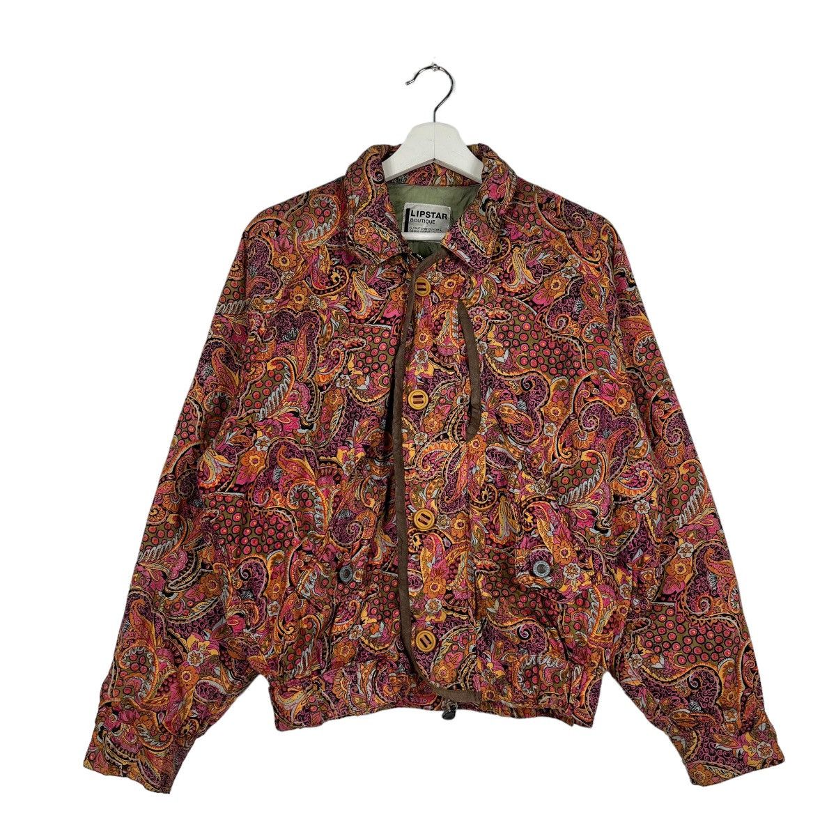 Designer 🔥 VINTAGE 90s LIPSTAR BOUTIQUE PAISLEY BOMBER JACKET Size US M / EU 48-50 / 2 - 1 Thumbnail