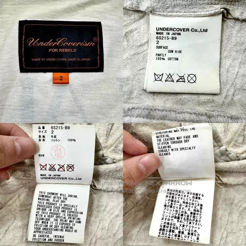 Undercover Undercover White Biker Jacket Patchwork Leather Jacket i Size US M / EU 48-50 / 2 - 6 Thumbnail