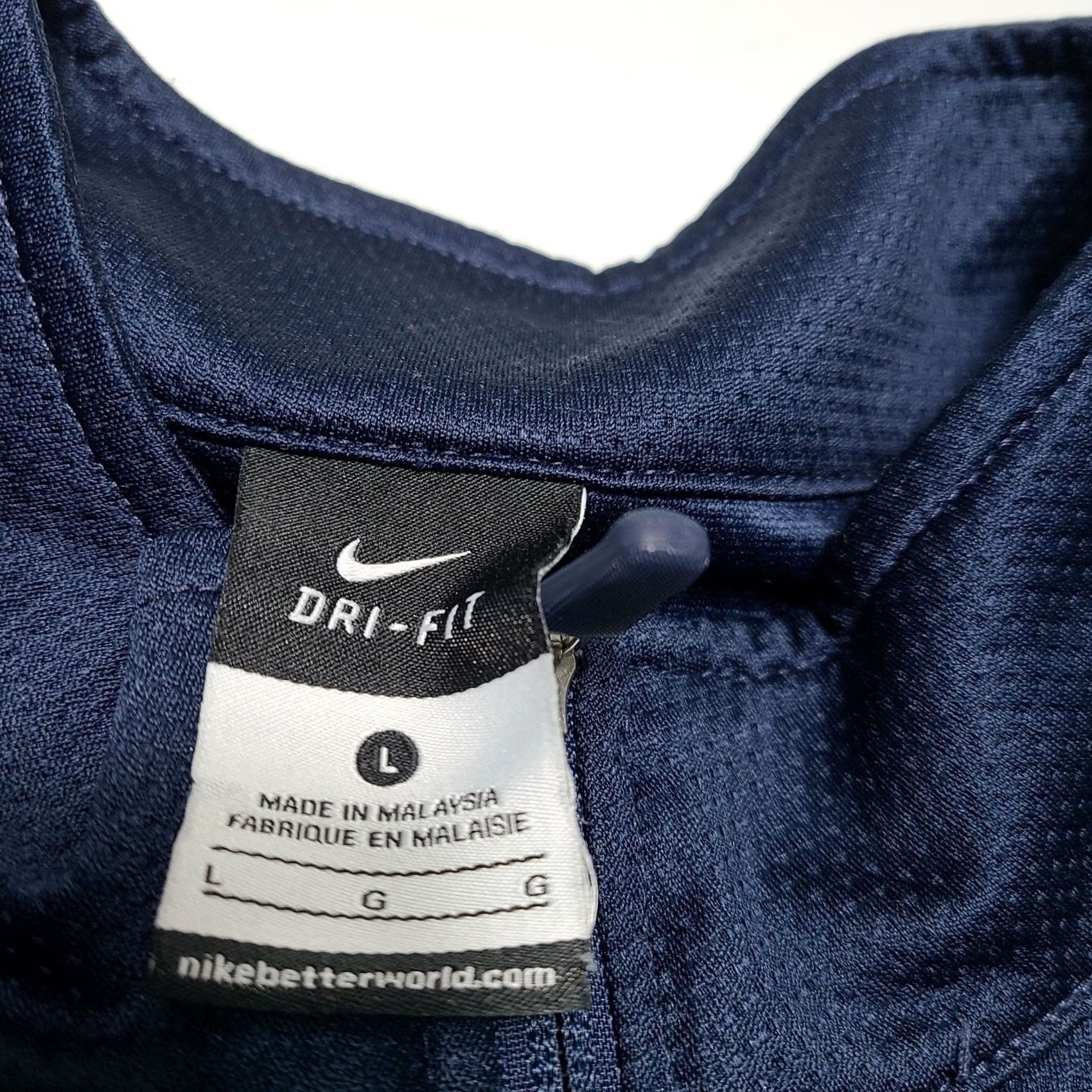Nike VINTAGE Nike Dri-FIT Navy Blue Full Zip Men’s Large Track Jacket Y2k Track Jacket Men L Navy Blue Dri-FIT Athletic Mens Size US L / EU 52-54 / 3 - 2 Thumbnail