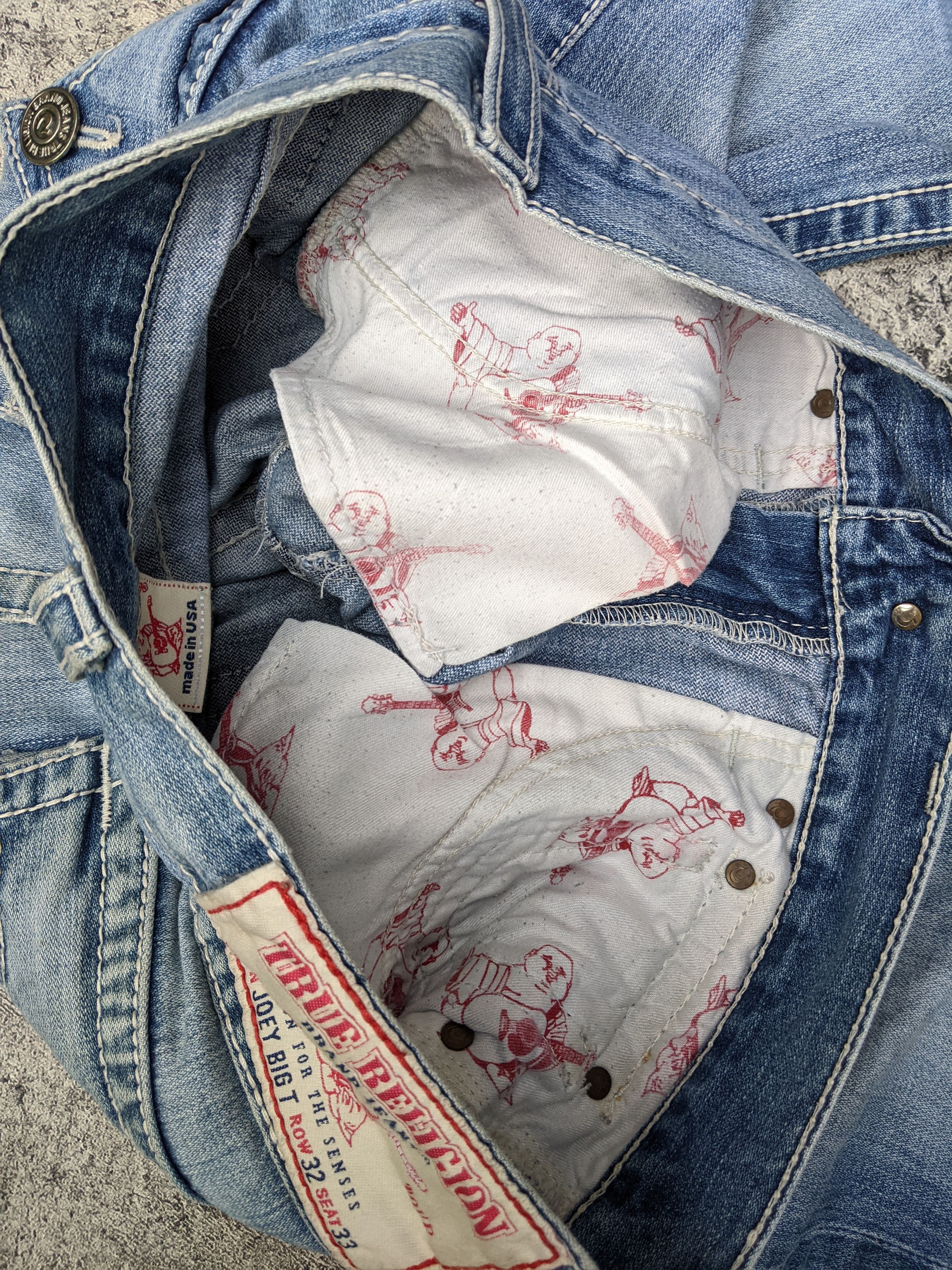 True Religion Vintage Joey Big T Flare Jeans Size US 32 / EU 48 - 6 Thumbnail