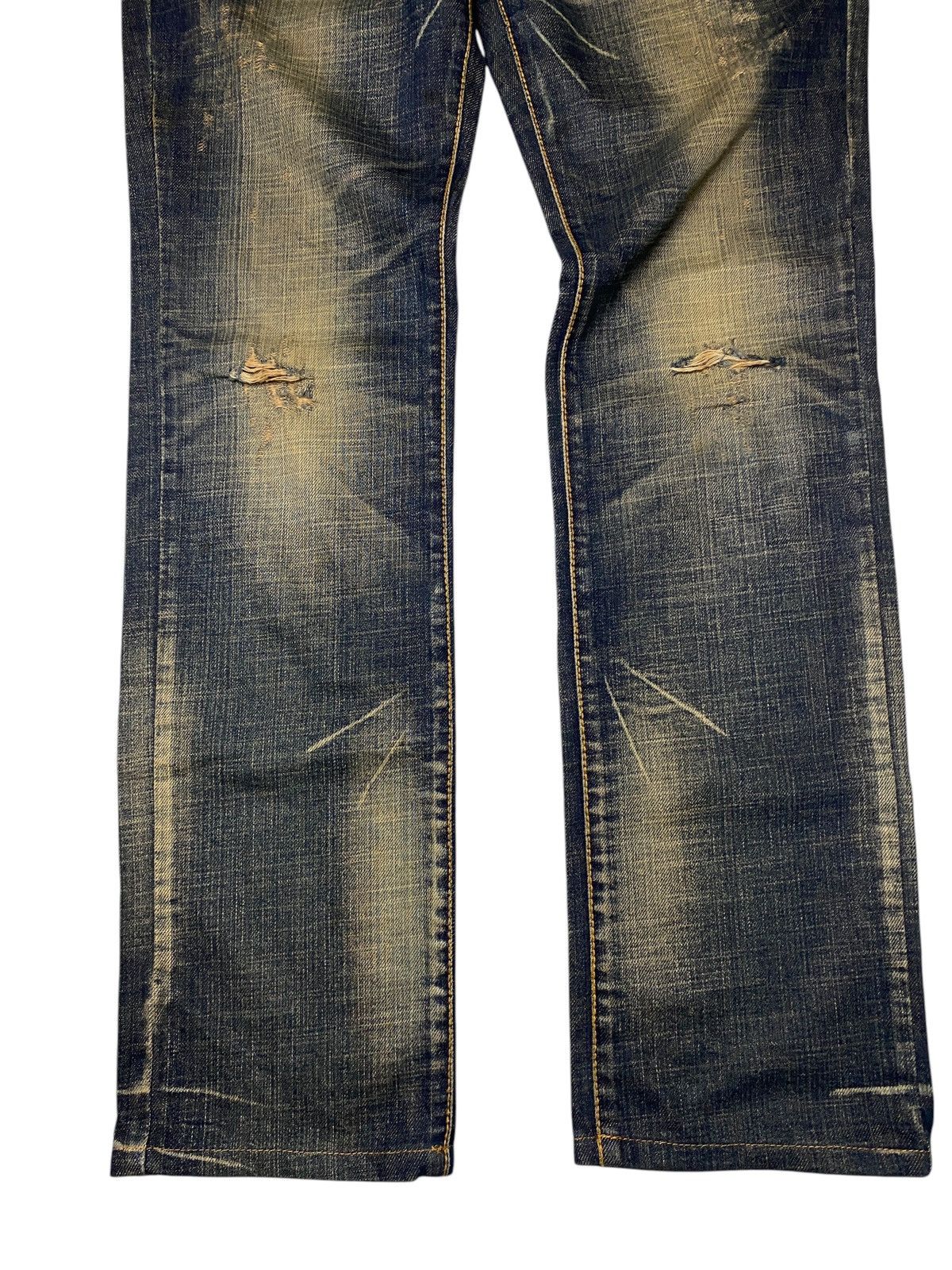 If Six Was Nine 2000's Husky Mudwash Clawmark 2 Style Jeans Size US 31 - 9 Thumbnail