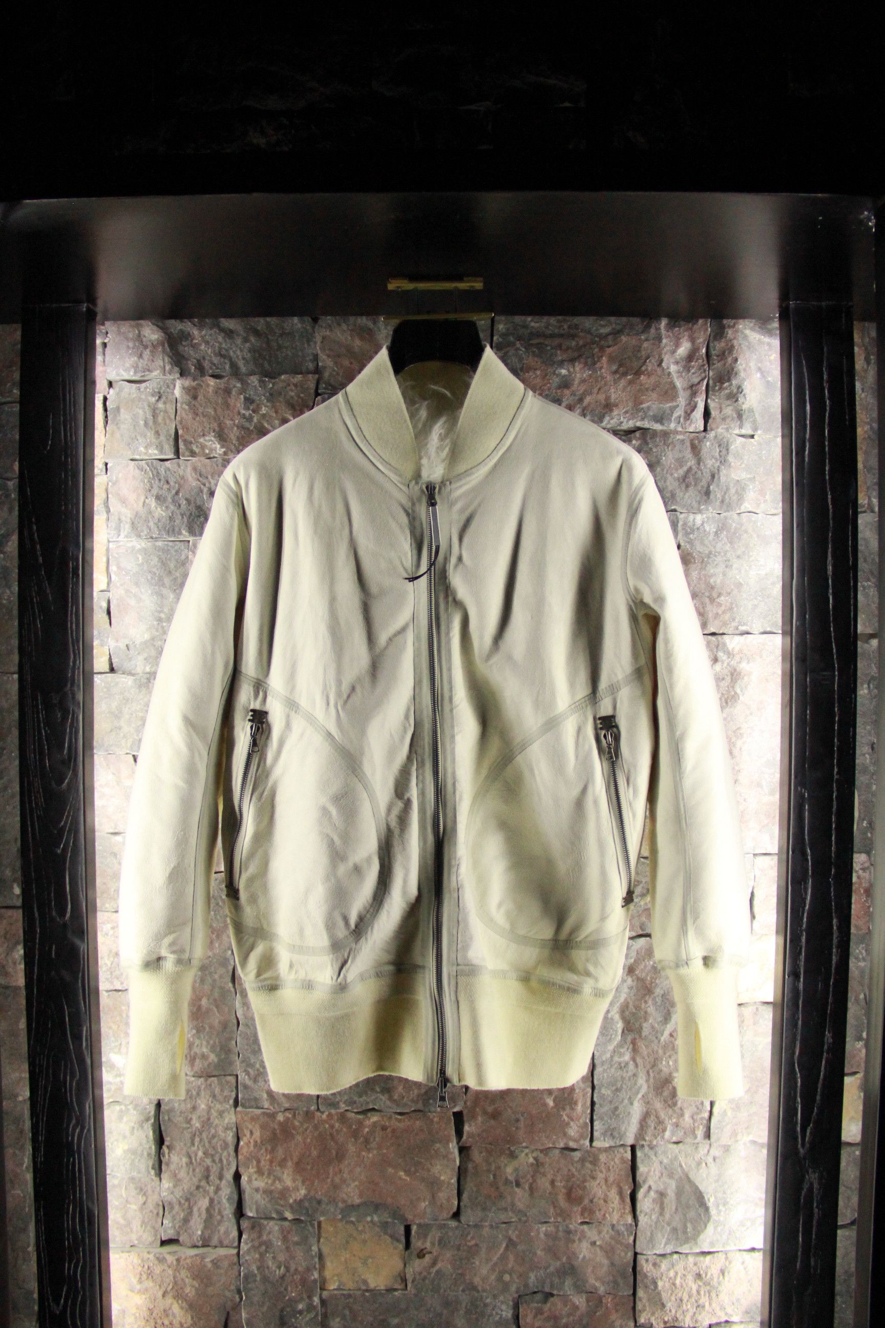 Isaac Sellam Experience White Reversible Alpaca Bomber with Shearling Size US XXS / EU 40 - 7 Thumbnail