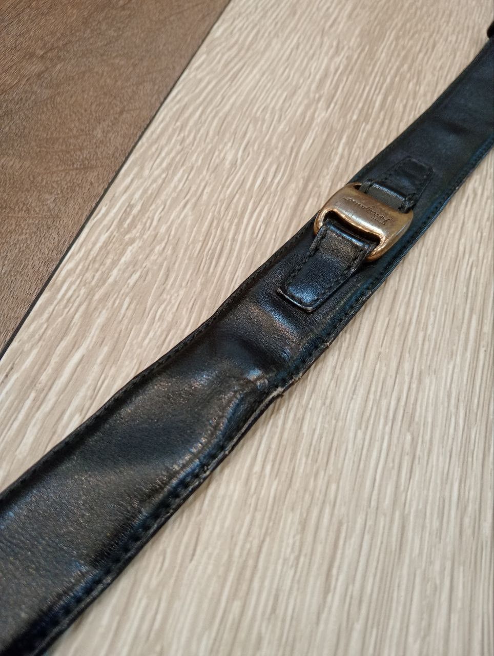 Salvatore Ferragamo VINTAGE SALVATORE FERRAGAMO LEATHER BELT - BLACK Size ONE SIZE - 9 Thumbnail