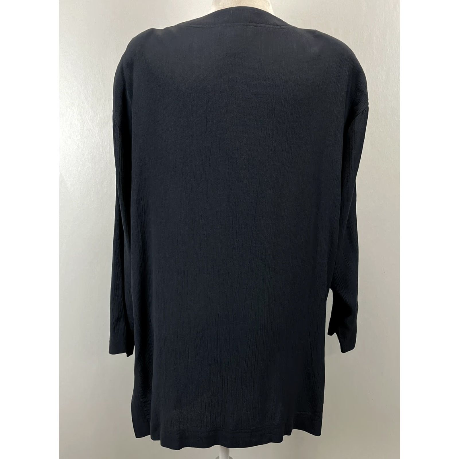Jones New York VINTAGE Jones New York Blouse Tunic Shirt 1X Plus Gray/Blue Pockets 90s Lagenlook Women Mens? Size XL / US 12-14 / IT 48-50 - 3 Thumbnail