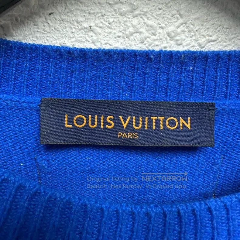 Louis Vuitton Louis Vuitton Cuff Logo Blue Crew Neck Pullover Long Sleev Size US M / EU 48-50 / 2 - 3 Thumbnail