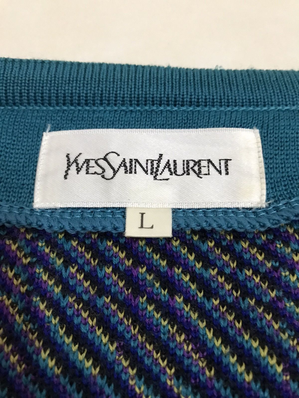 Saint Laurent Paris × Yves Saint Laurent Vintage Yves Saint Laurent knitwear Down Button Jacket Size US L / EU 52-54 / 3 - 9 Thumbnail